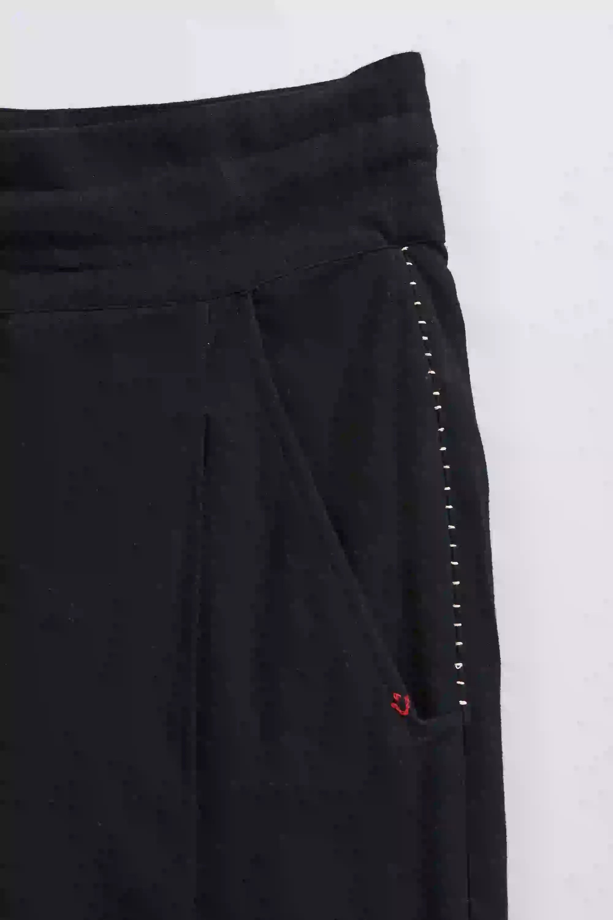 Fabric close-up with pocket and hand details