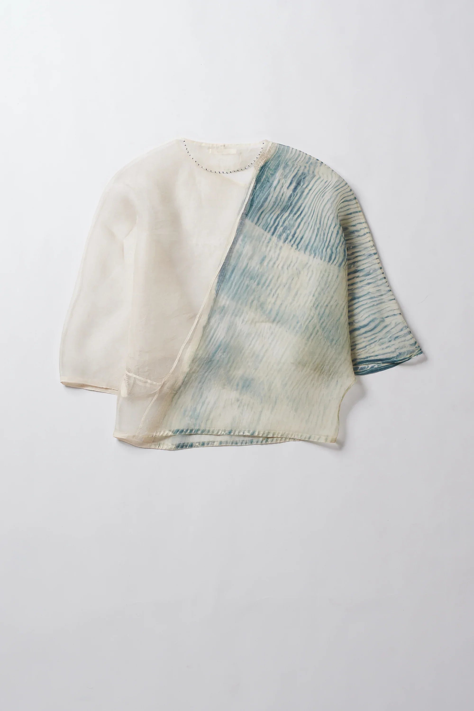 Resse Top Made In Fine Silk with Murakumo Shibori