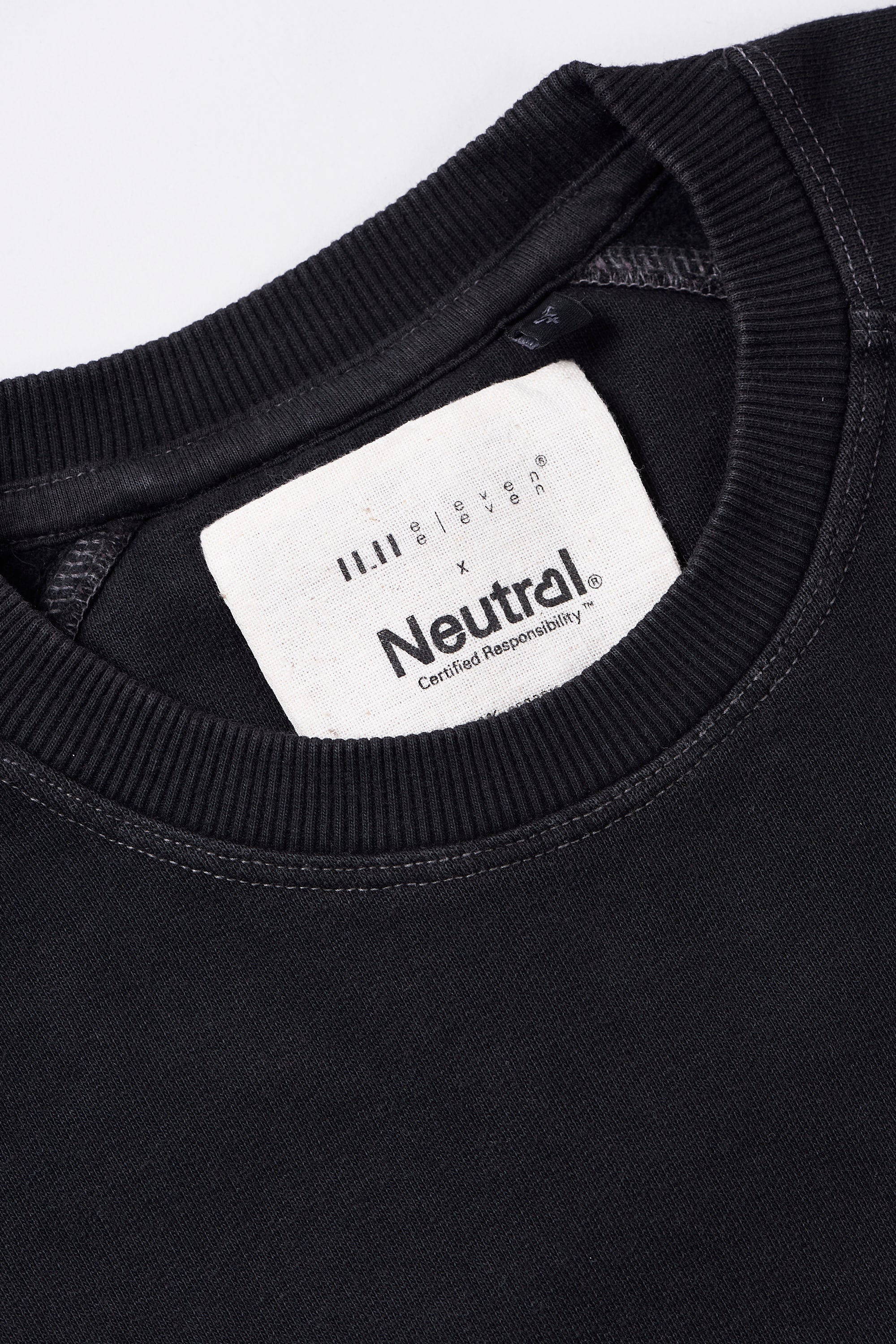 Black Solid Ungendered Organic Cotton Sweatshirt