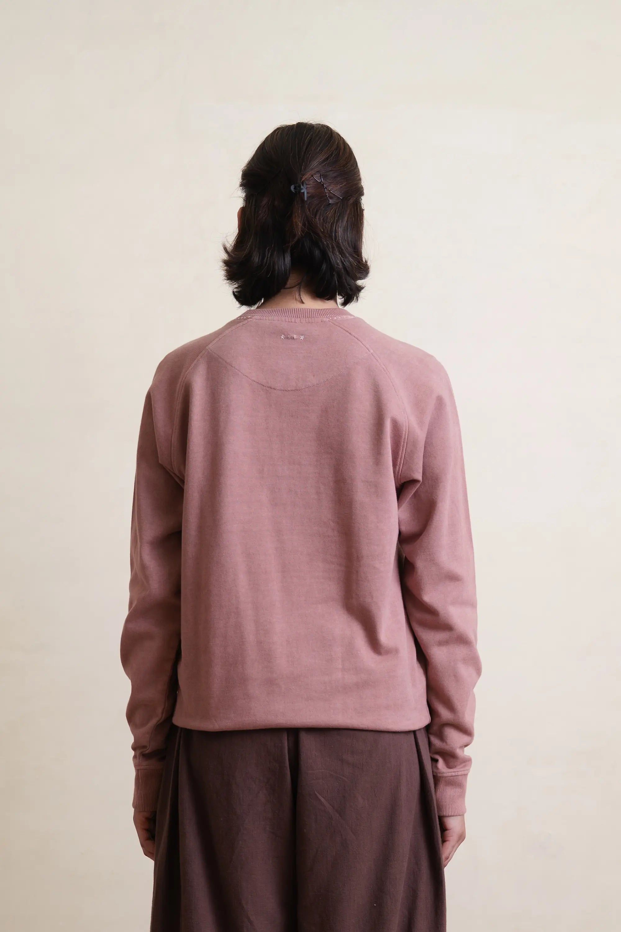 Cotton Sweatshirt in Old Rose