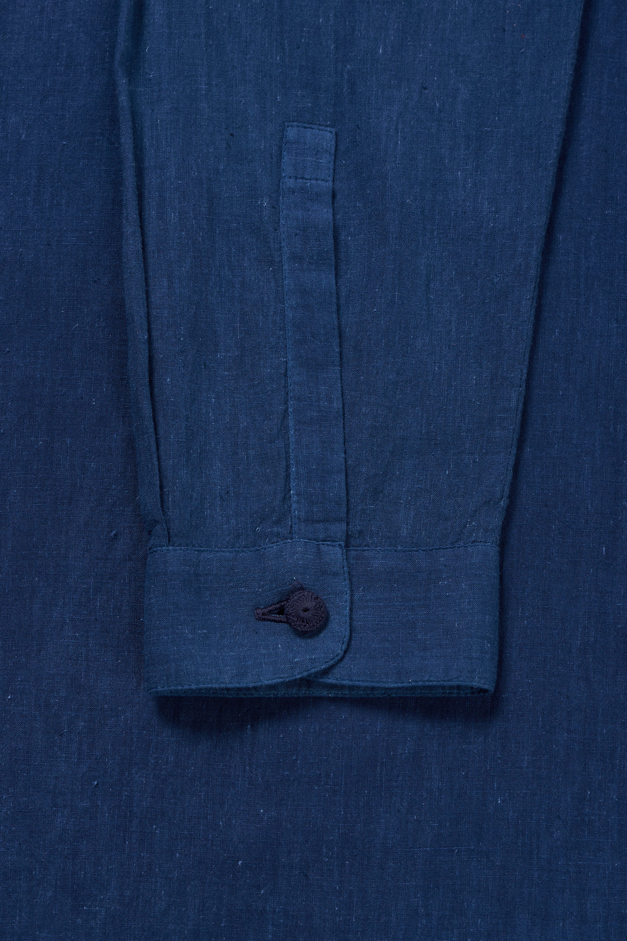 Medium Indigo Band Collar Shirt