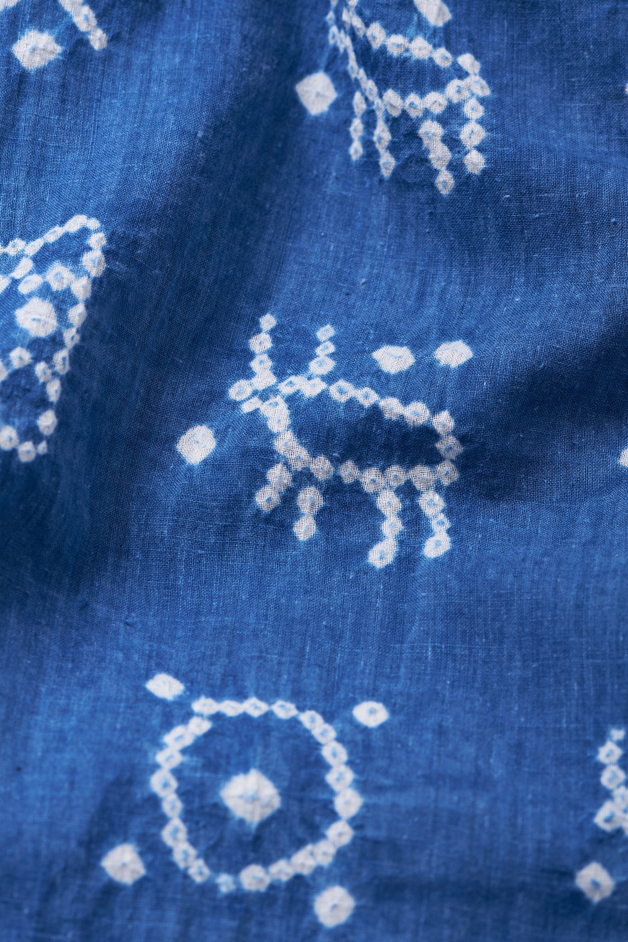 MEDIUM INDIGO SUMMER DRESS CRAFTED WITH BANDHANI MOTIFS
