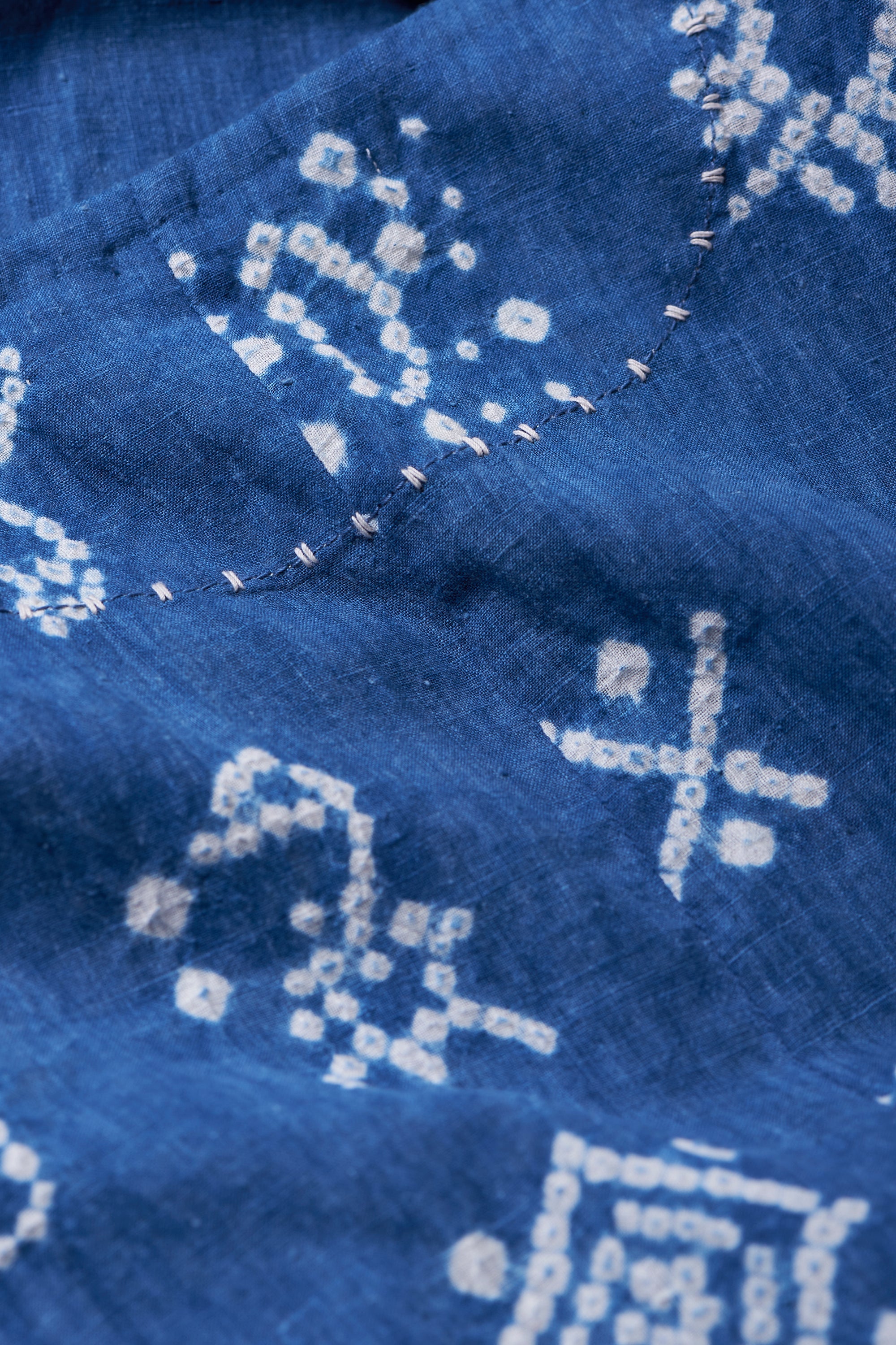 MEDIUM INDIGO SUMMER DRESS CRAFTED WITH BANDHANI MOTIFS