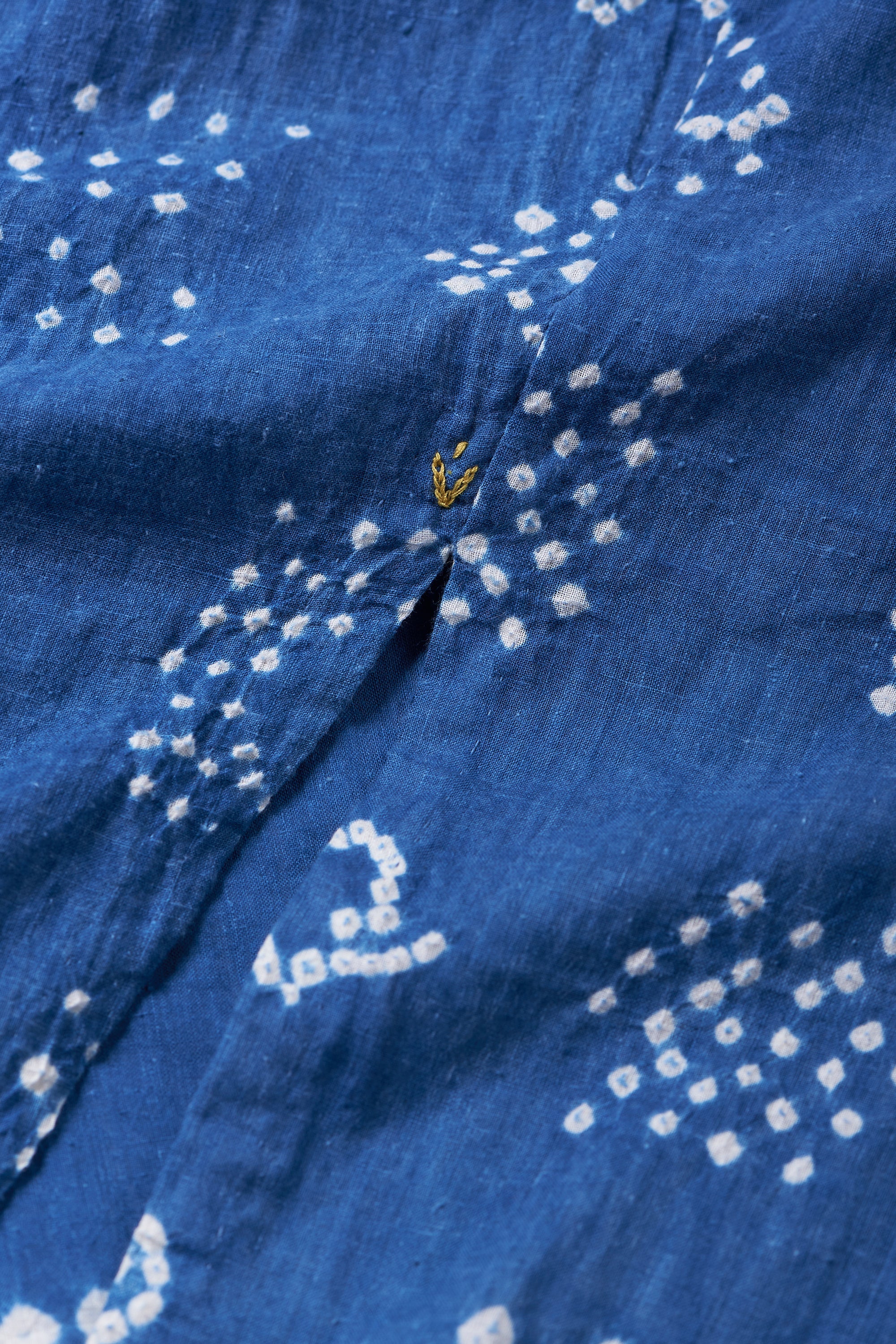MEDIUM INDIGO SUMMER DRESS CRAFTED WITH BANDHANI MOTIFS