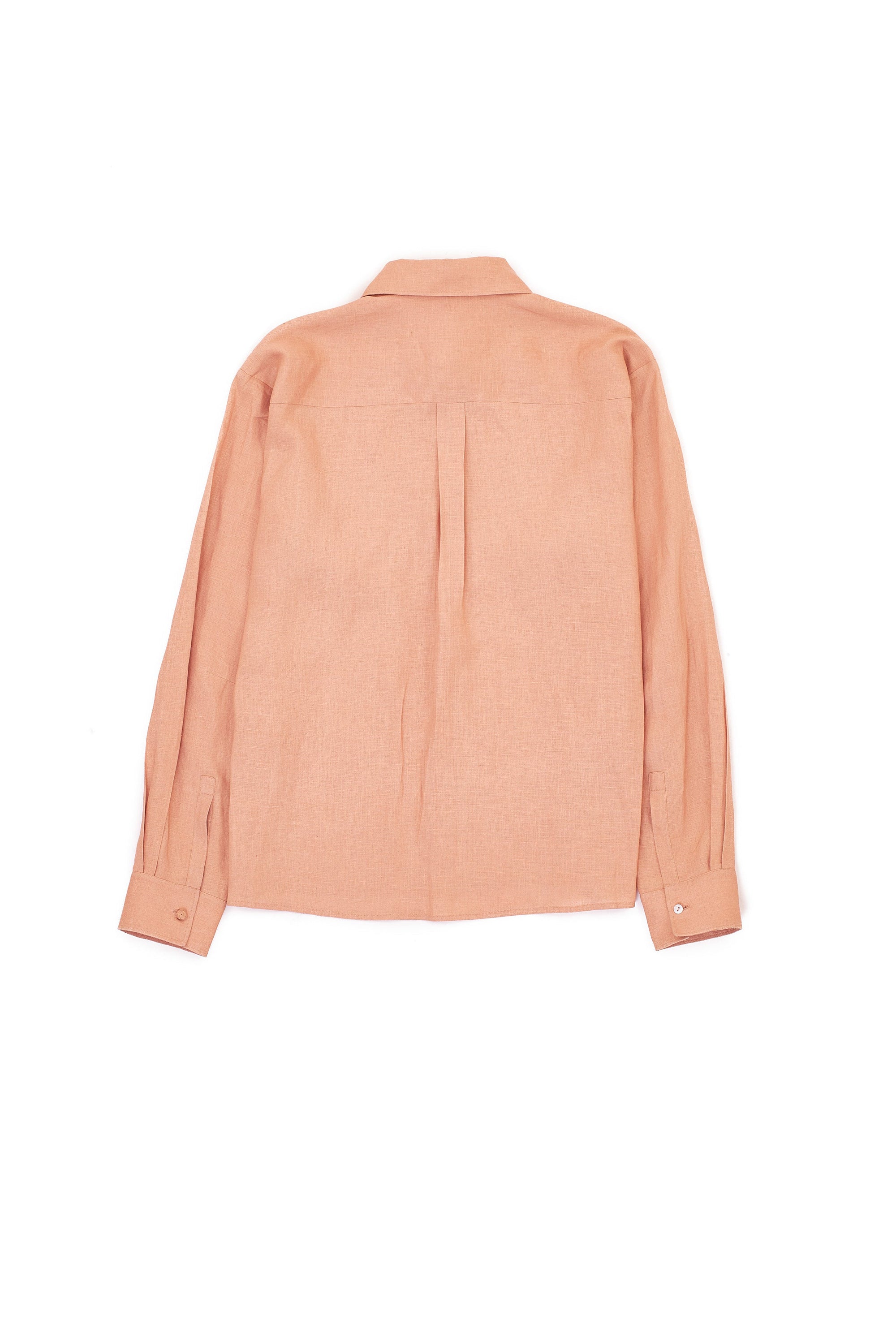 RELAXED FIT LINEN SHIRT IN TEA ROSE COLOR