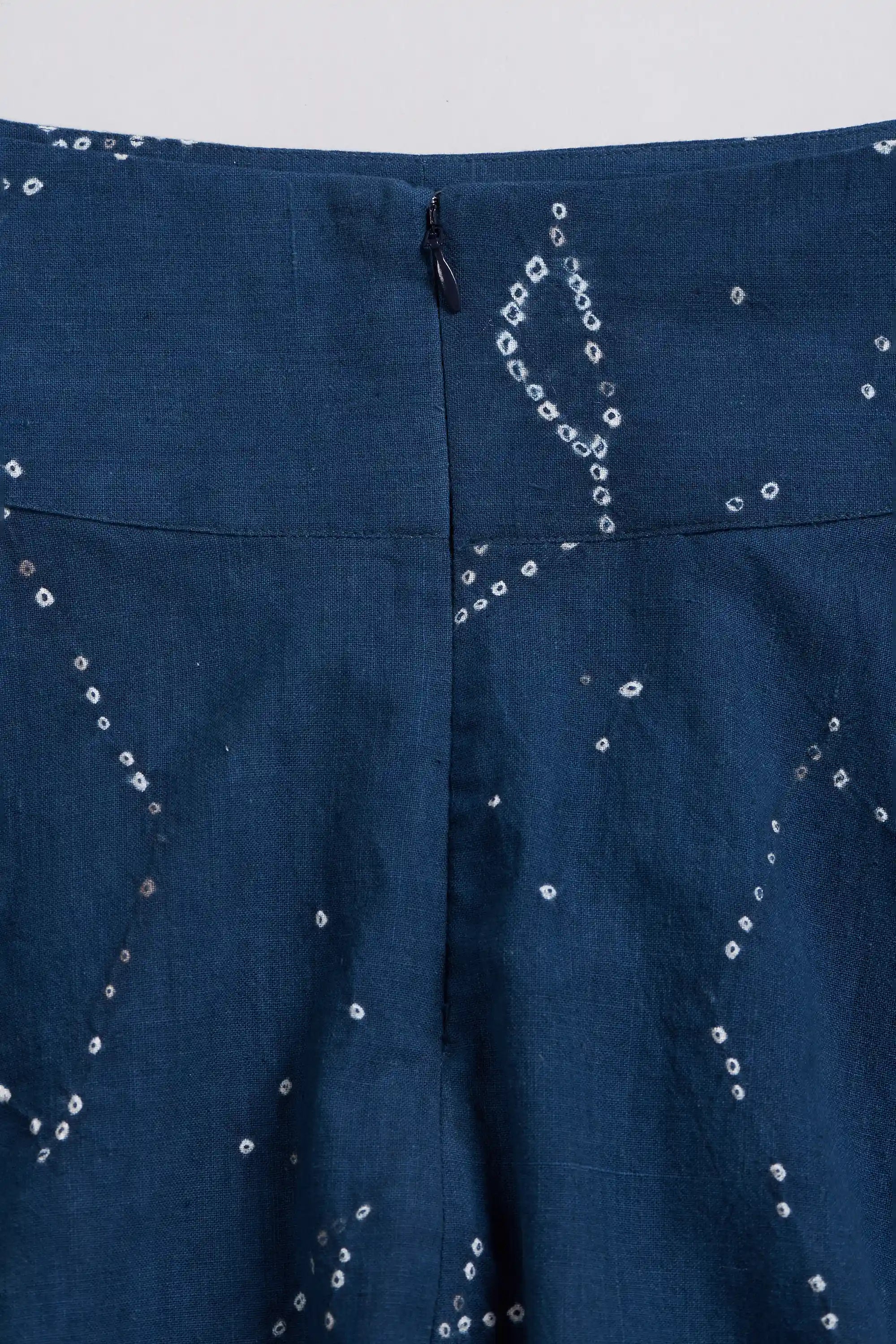 Light Volume Bandhani Skirt in Space Blue