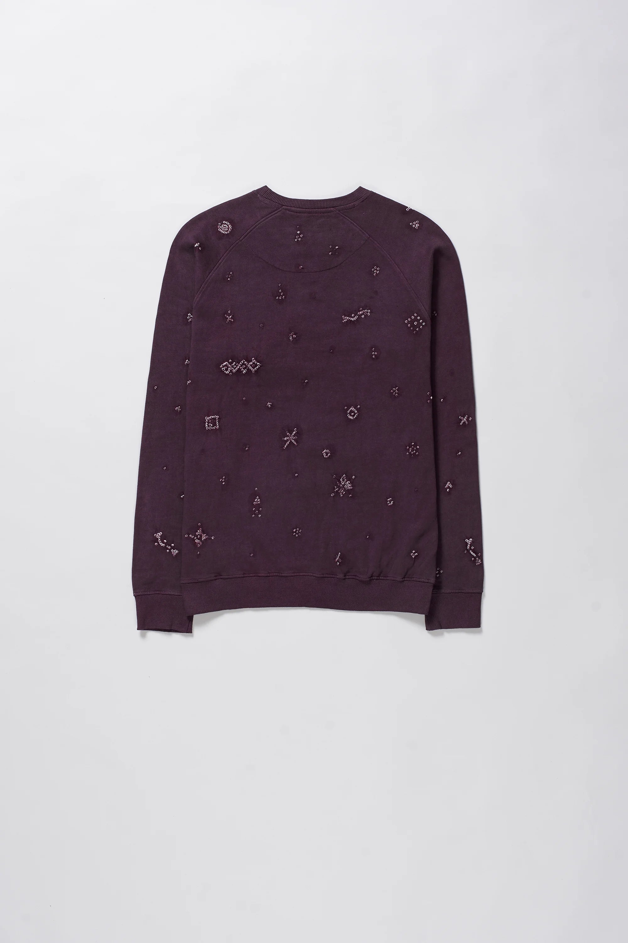 Bandhani Sweatshirt in Purple Red