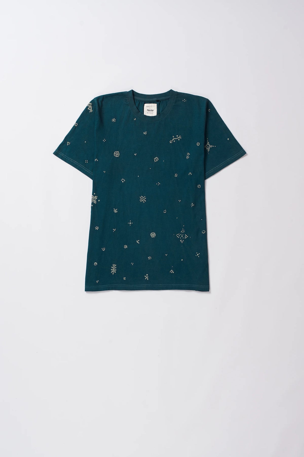 Cotton t-shirt in bottle green