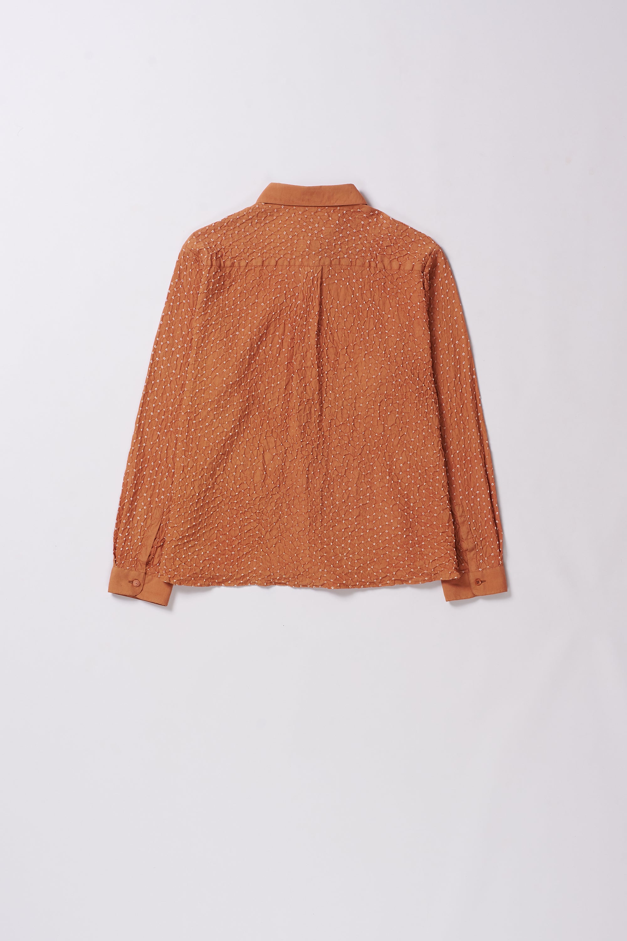 Sunset Orange Bandhani Shirt