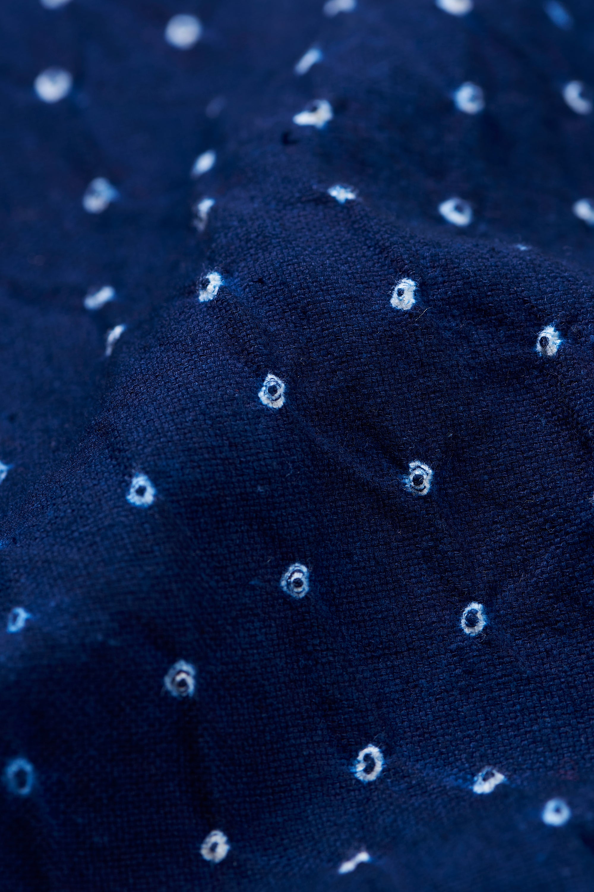 Indigo Macca Bandhani Relaxed Shirt