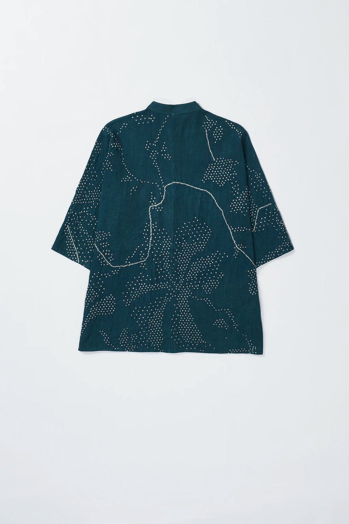 Bottle Green Organic Cotton Bandhani Shirt