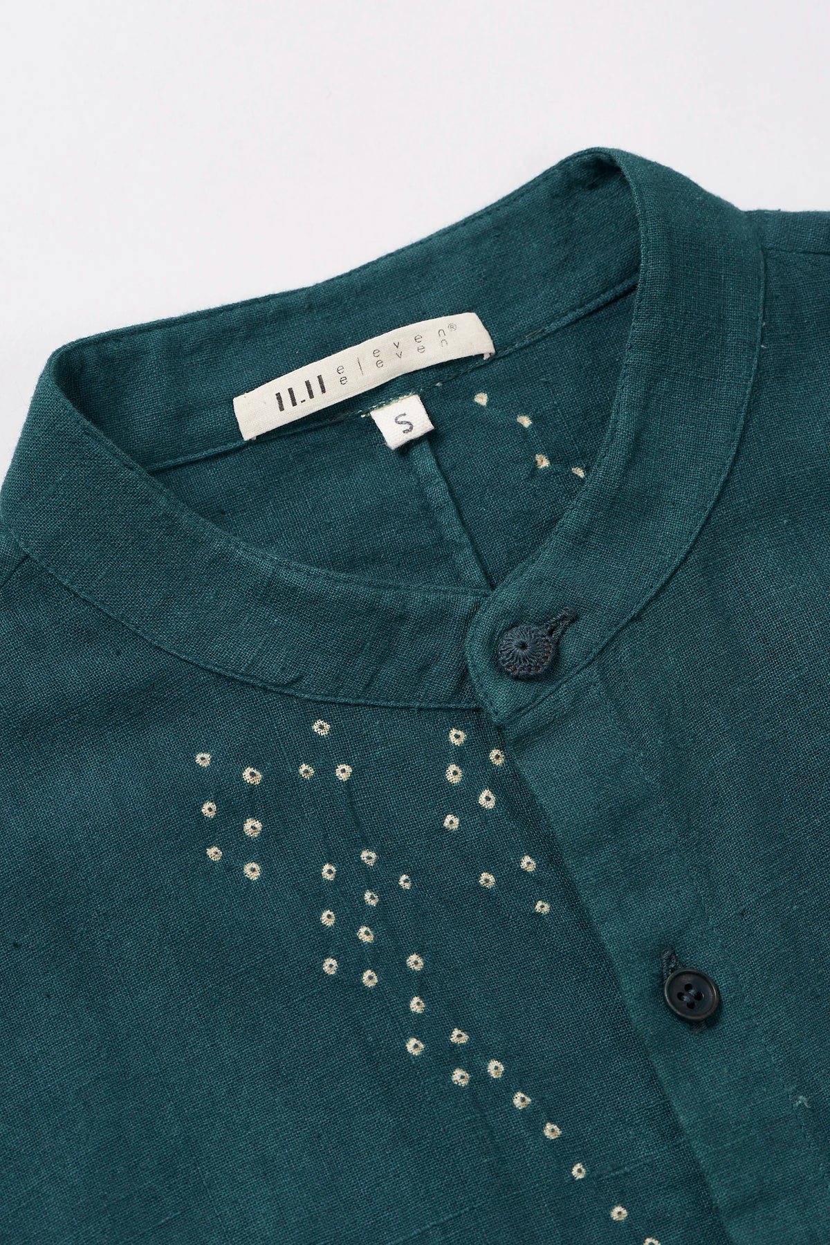 Bottle Green Organic Cotton Bandhani Shirt