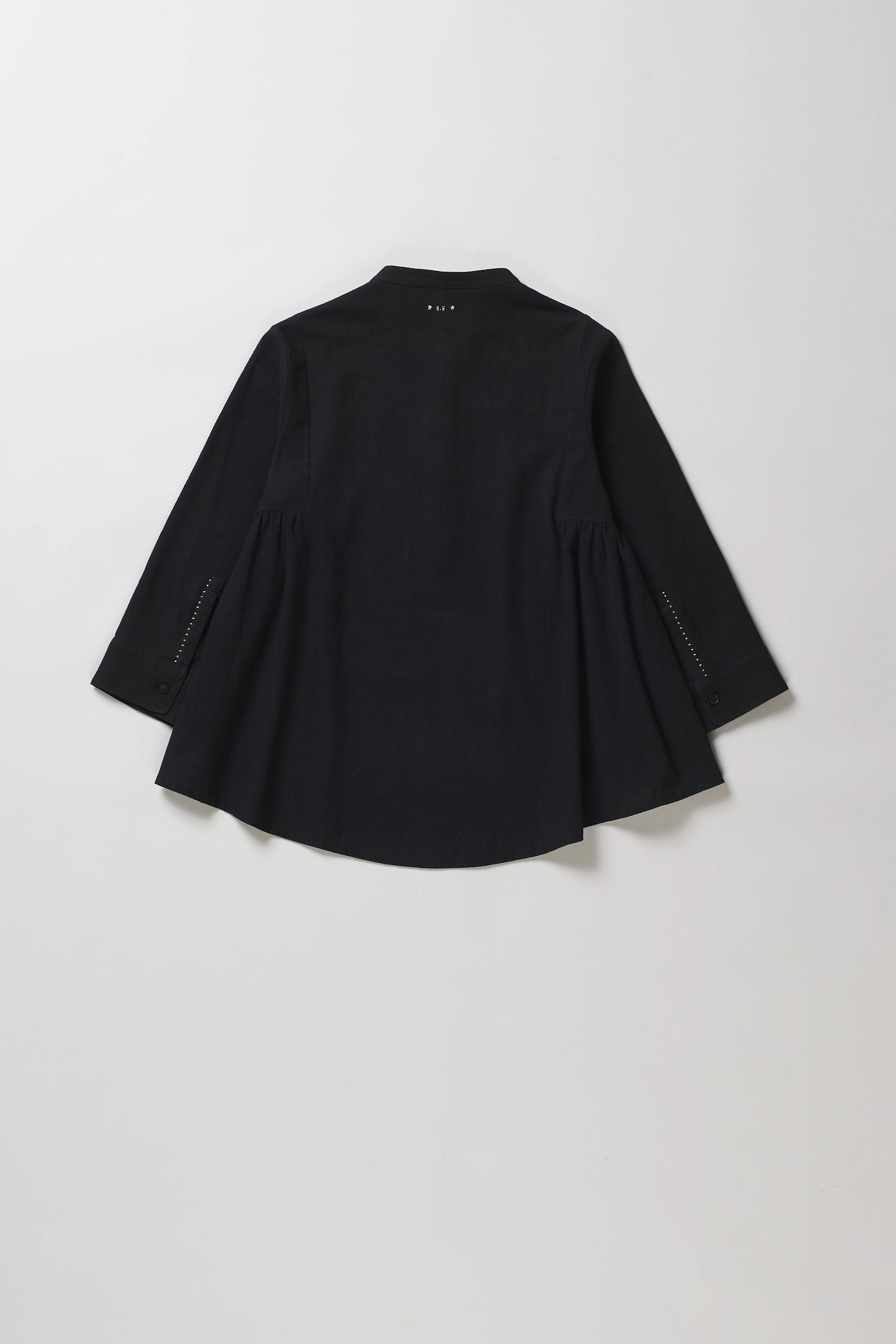 Black Cotton Top with Hand Details