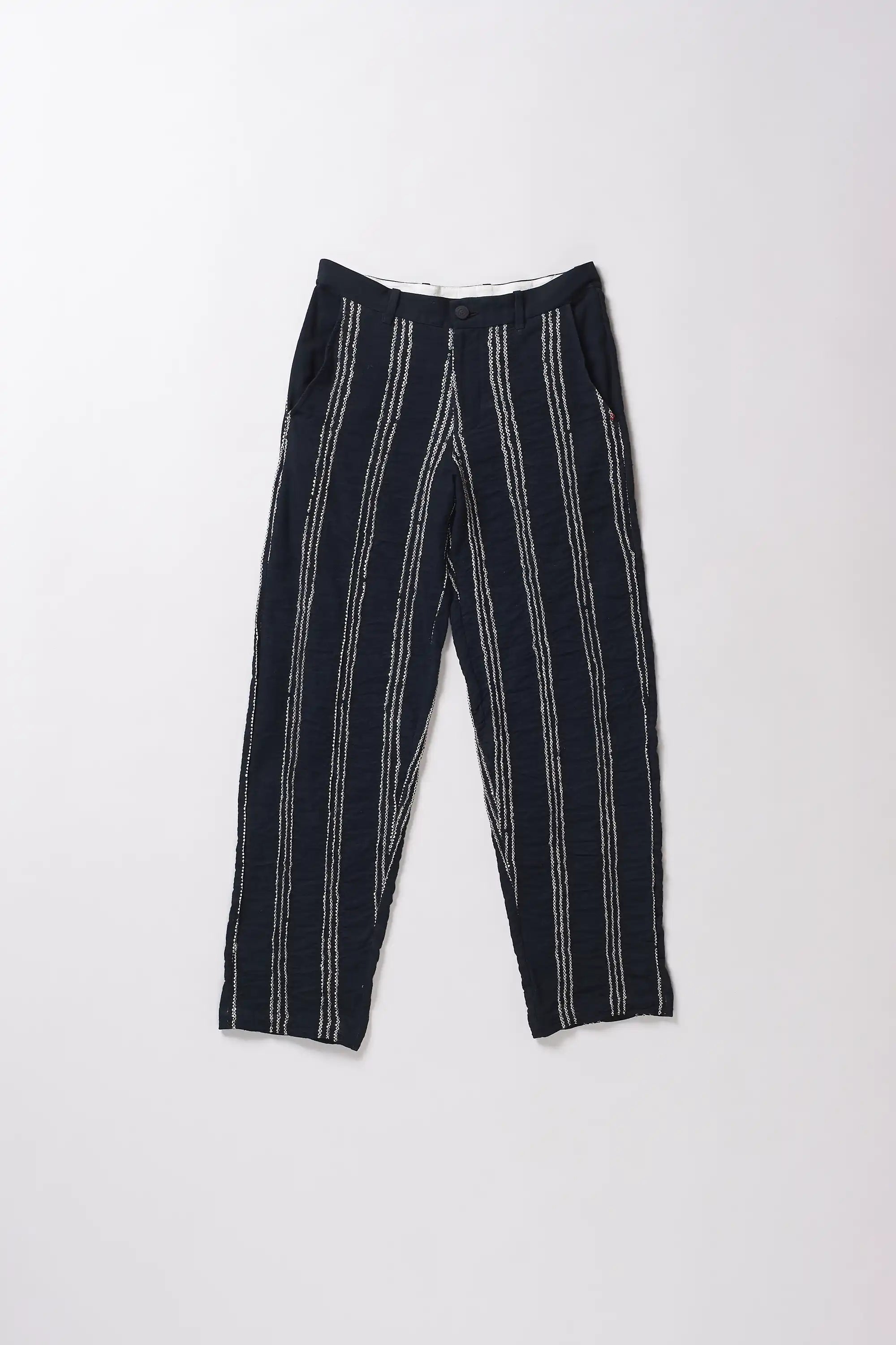 Relaxed Bandhani Trousers in Black