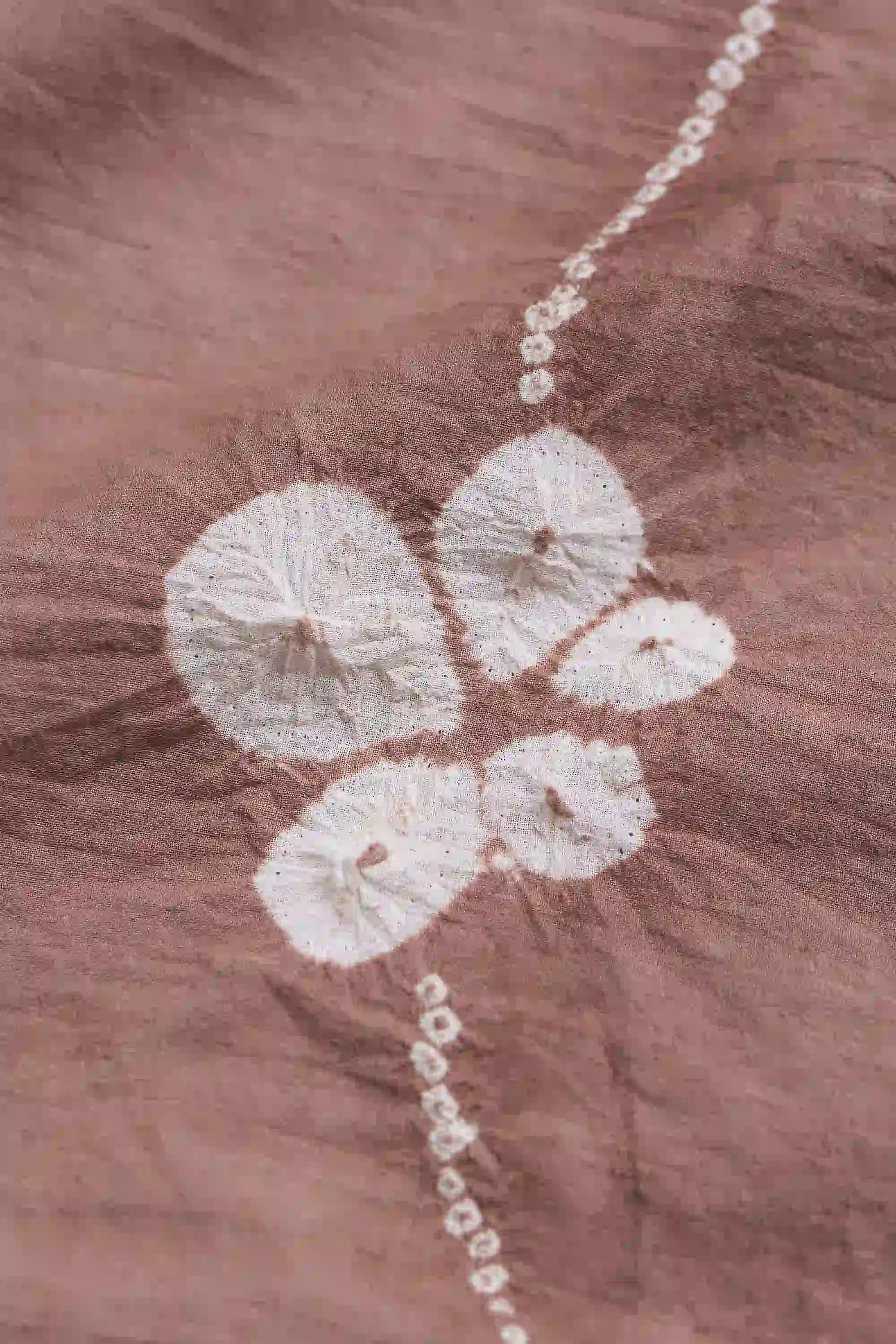 Fabric close-up with bandhani work