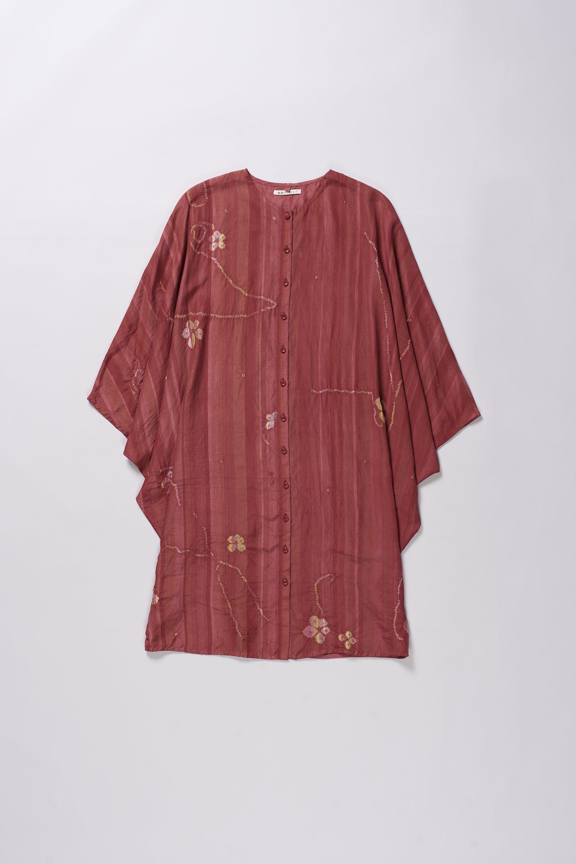 French Rose Bandhani Women Dress