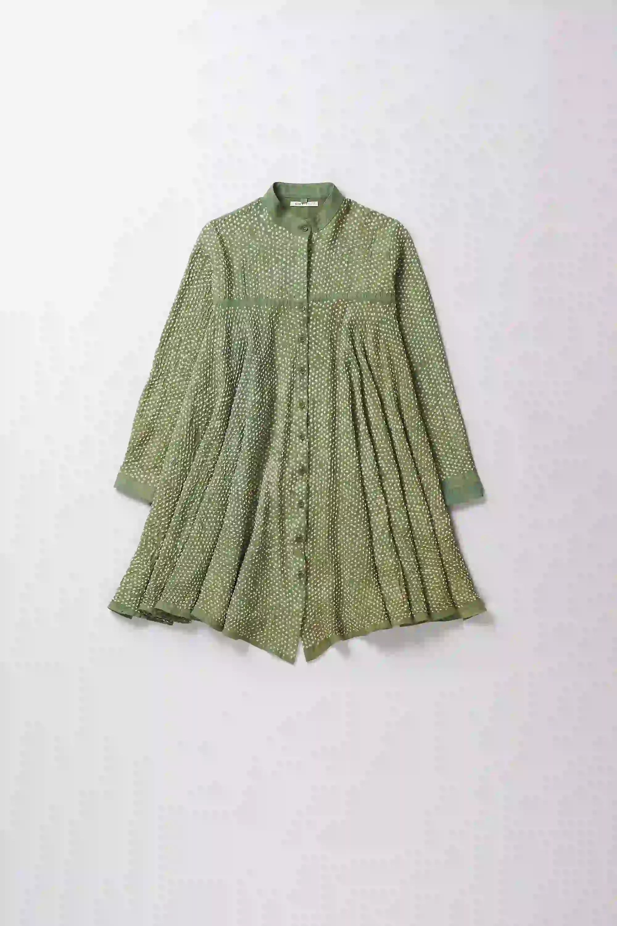 Turf green cotton dress