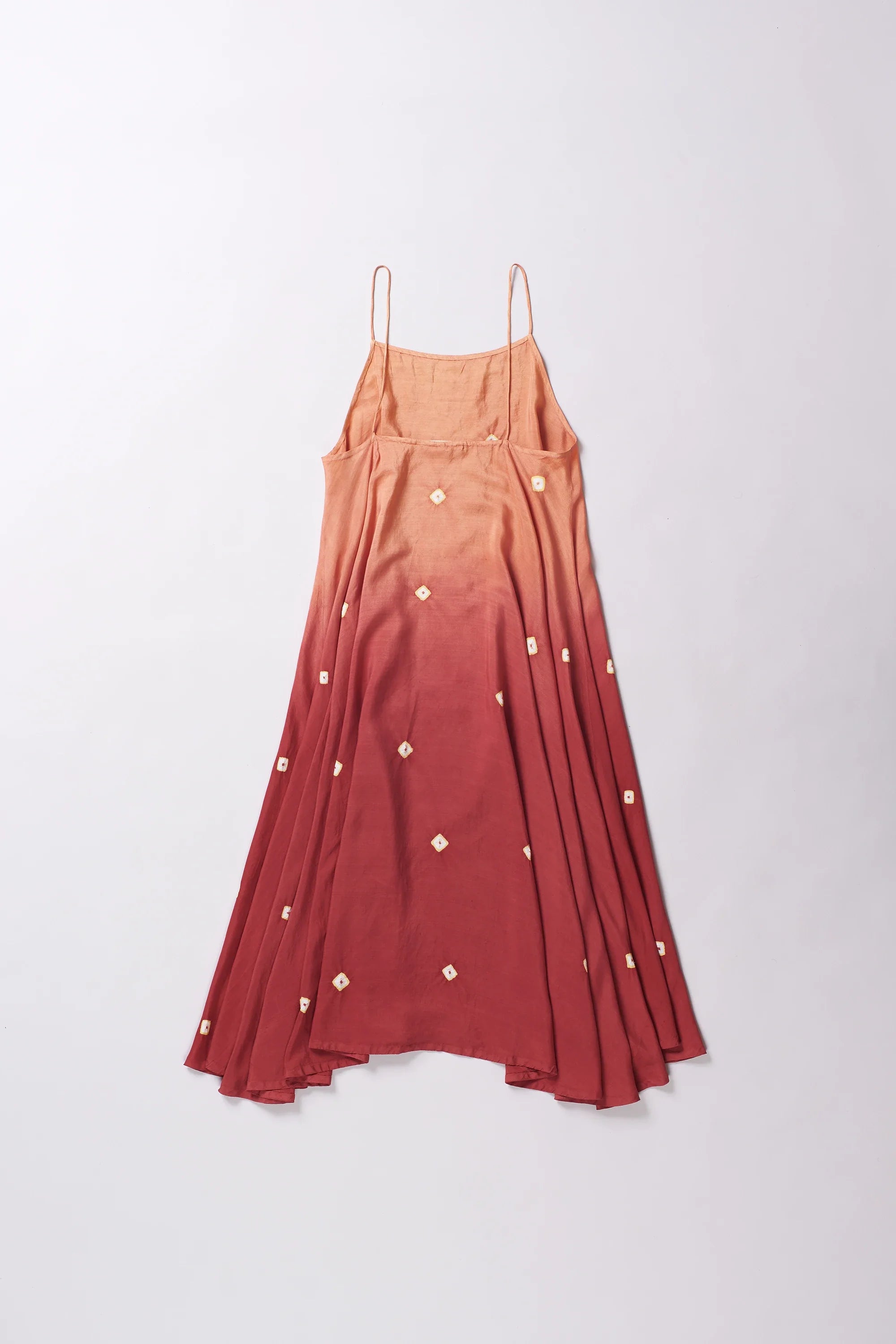 Multi Color Bandhani Silk Strappy Dress