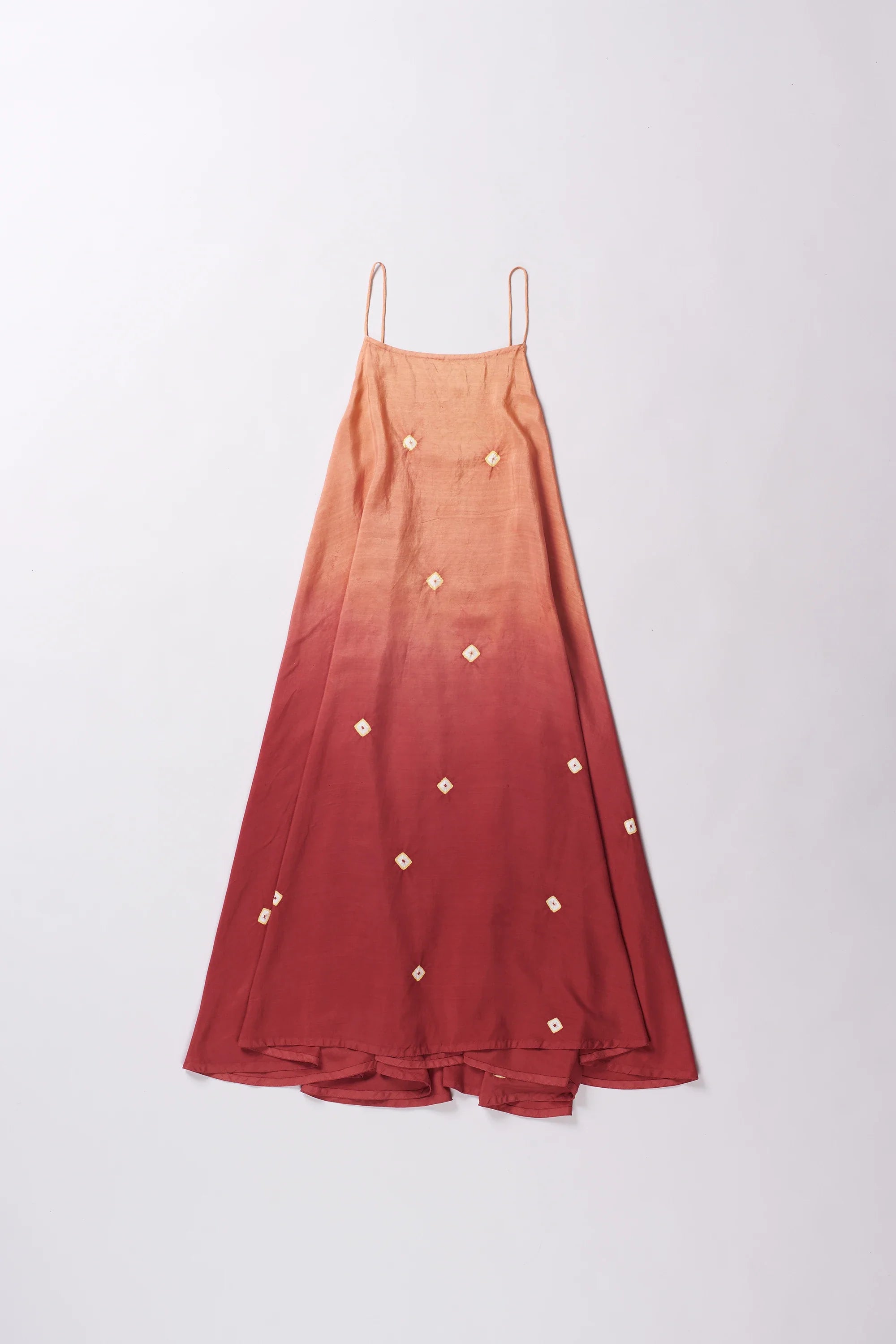 Multi Color Bandhani Silk Strappy Dress