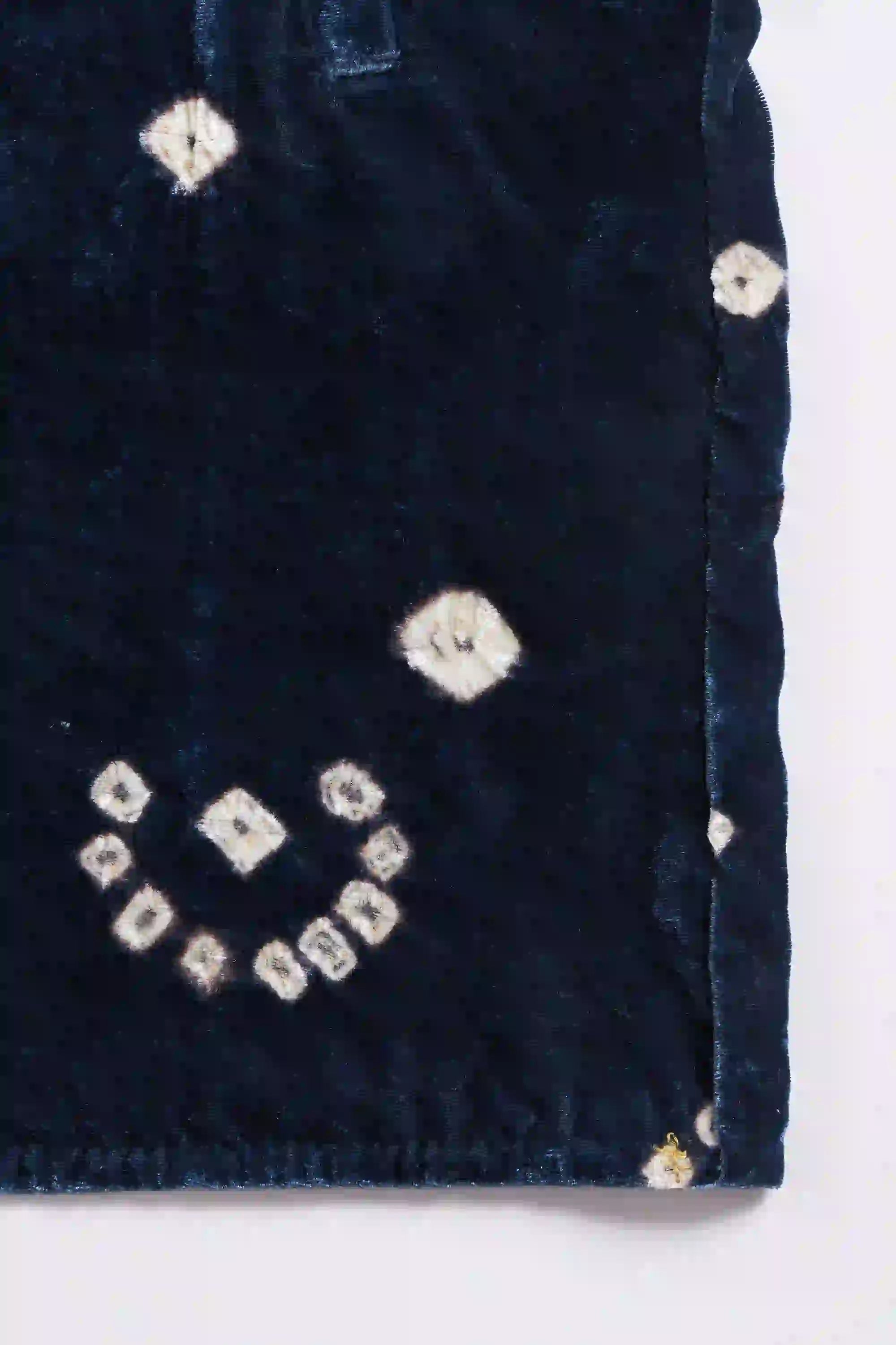 Velvet Bandhani Shirt in Estate Blue