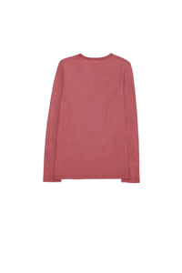 Organic Cotton Full Sleeves T-Shirt in Chalk Pink