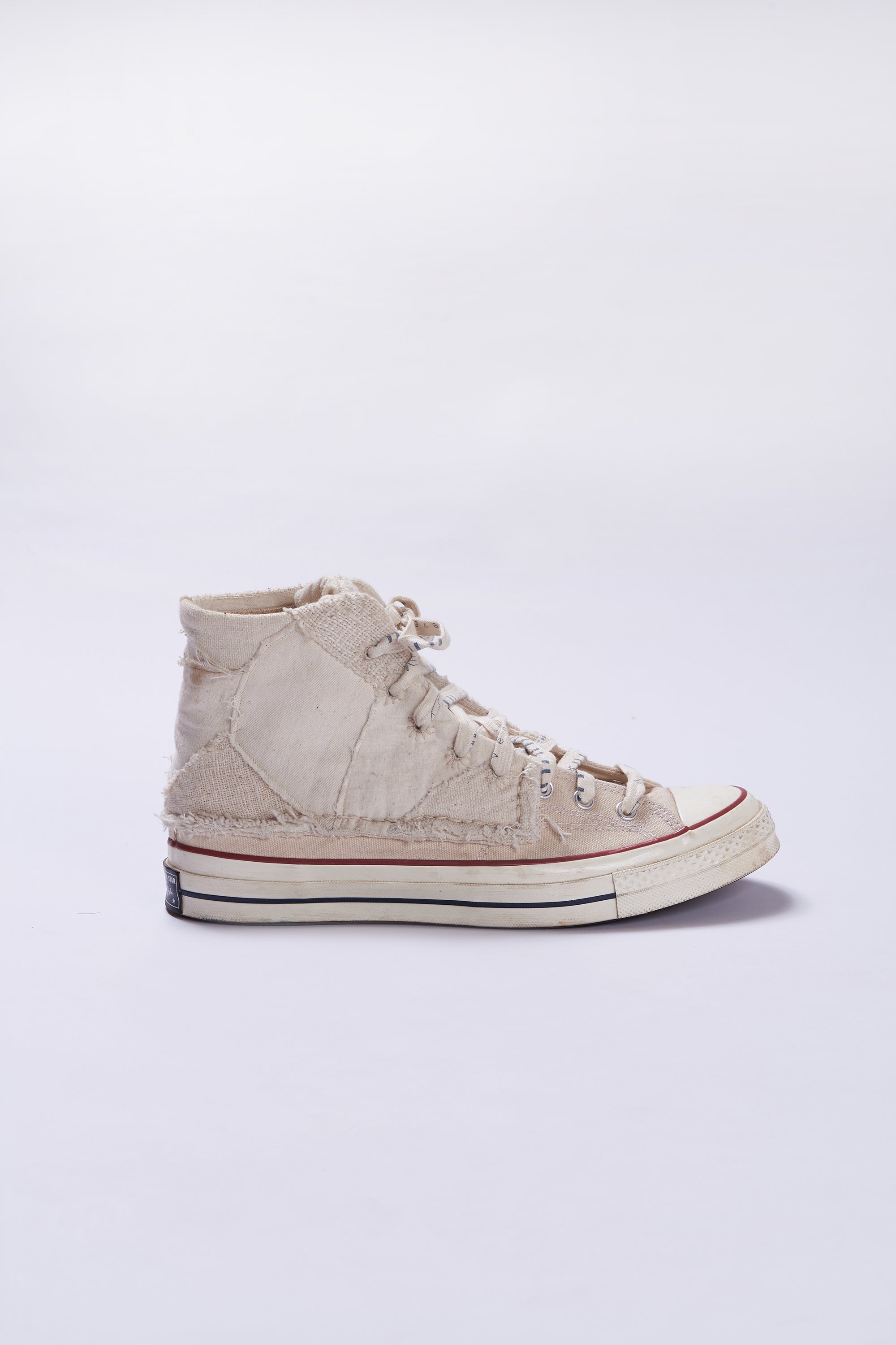 Ecru One of A Kind Handmade Converse Shoes