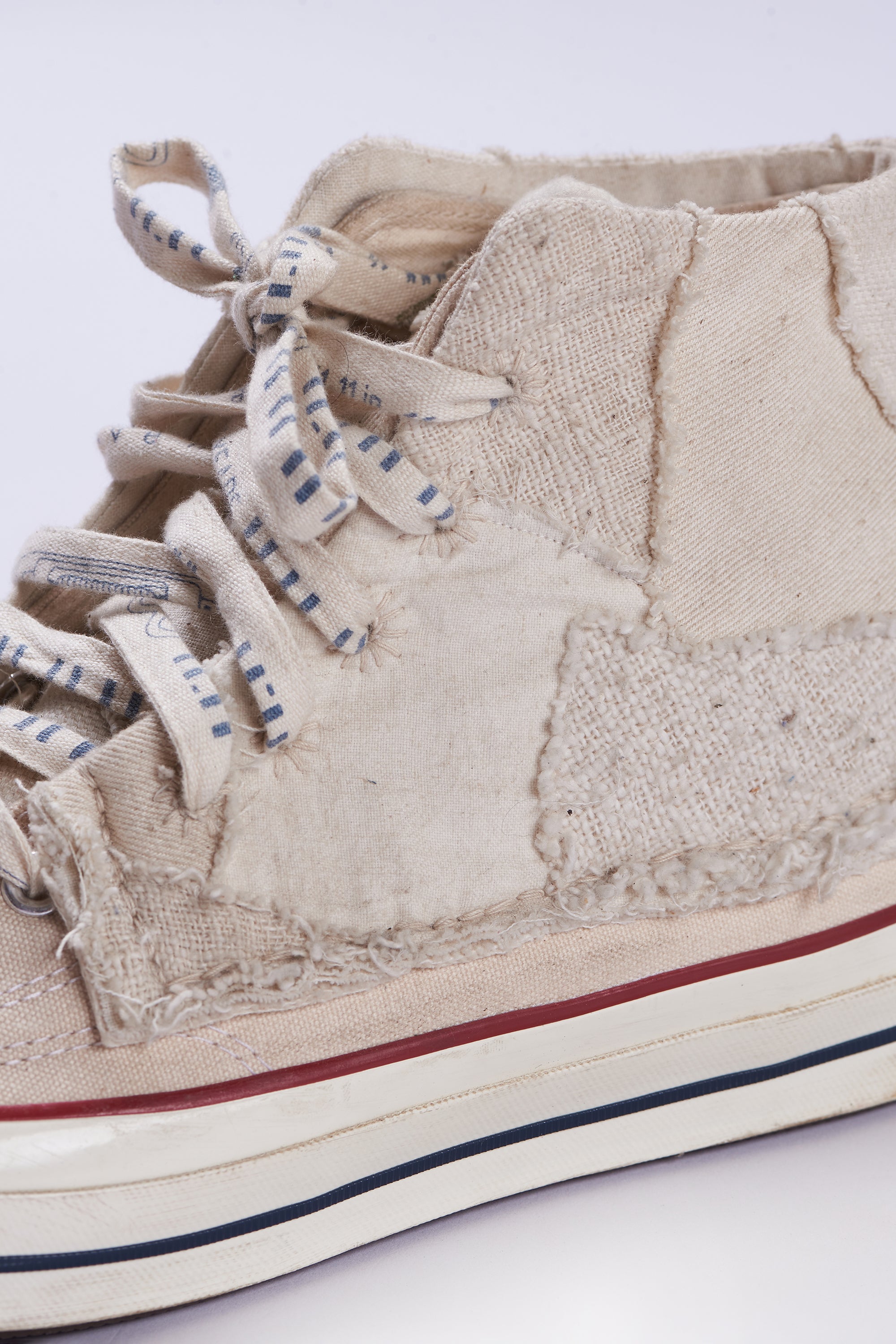 Ecru One of A Kind Handmade Converse Shoes