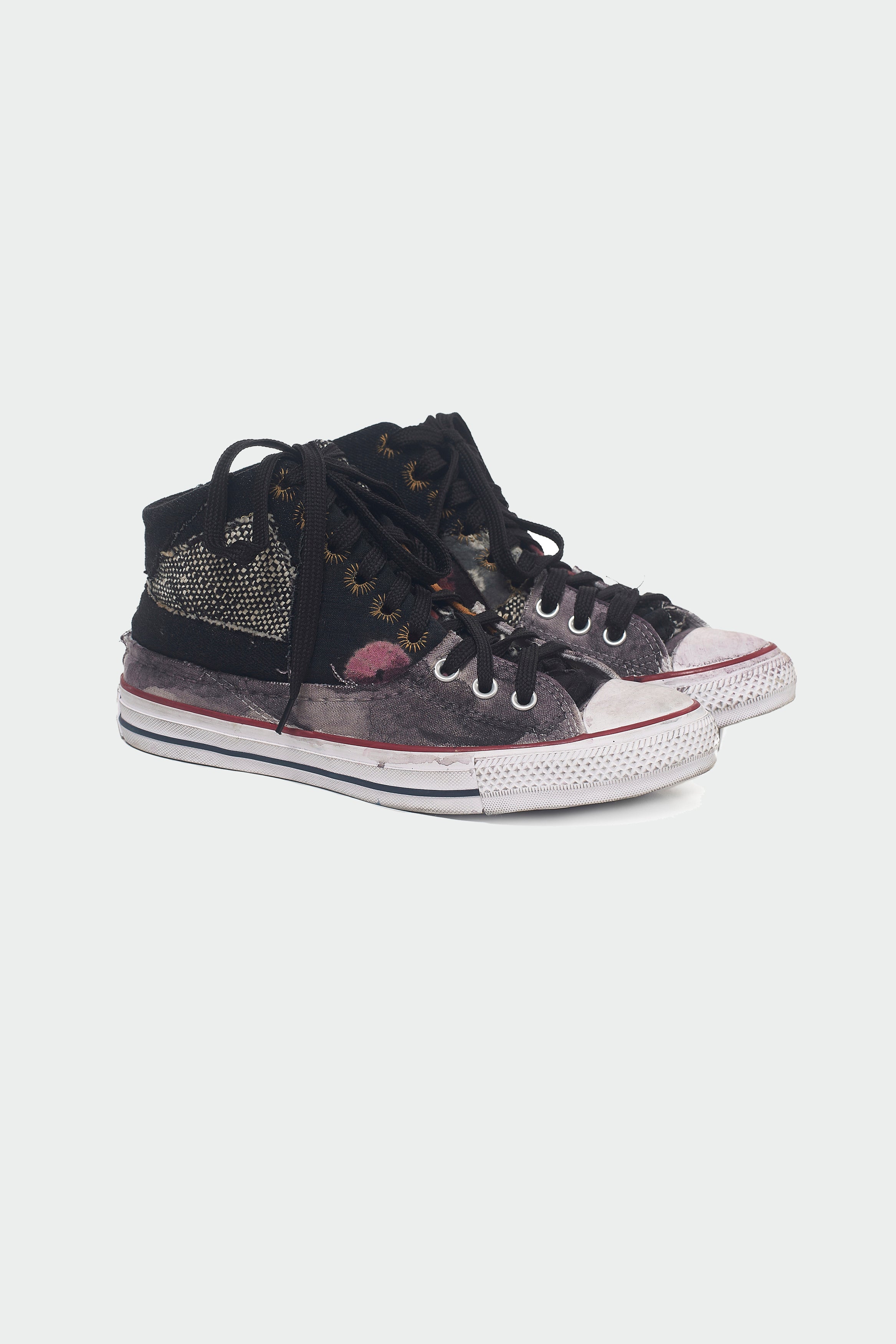 Black One of A Kind Handmade Converse Shoes