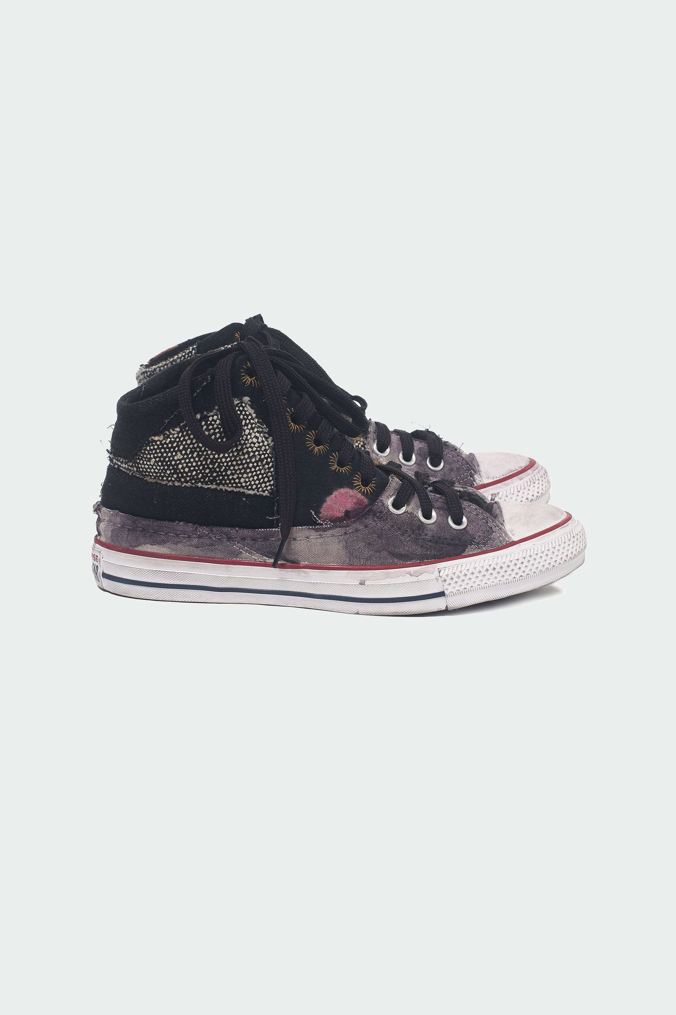 Black One of A Kind Handmade Converse Shoes