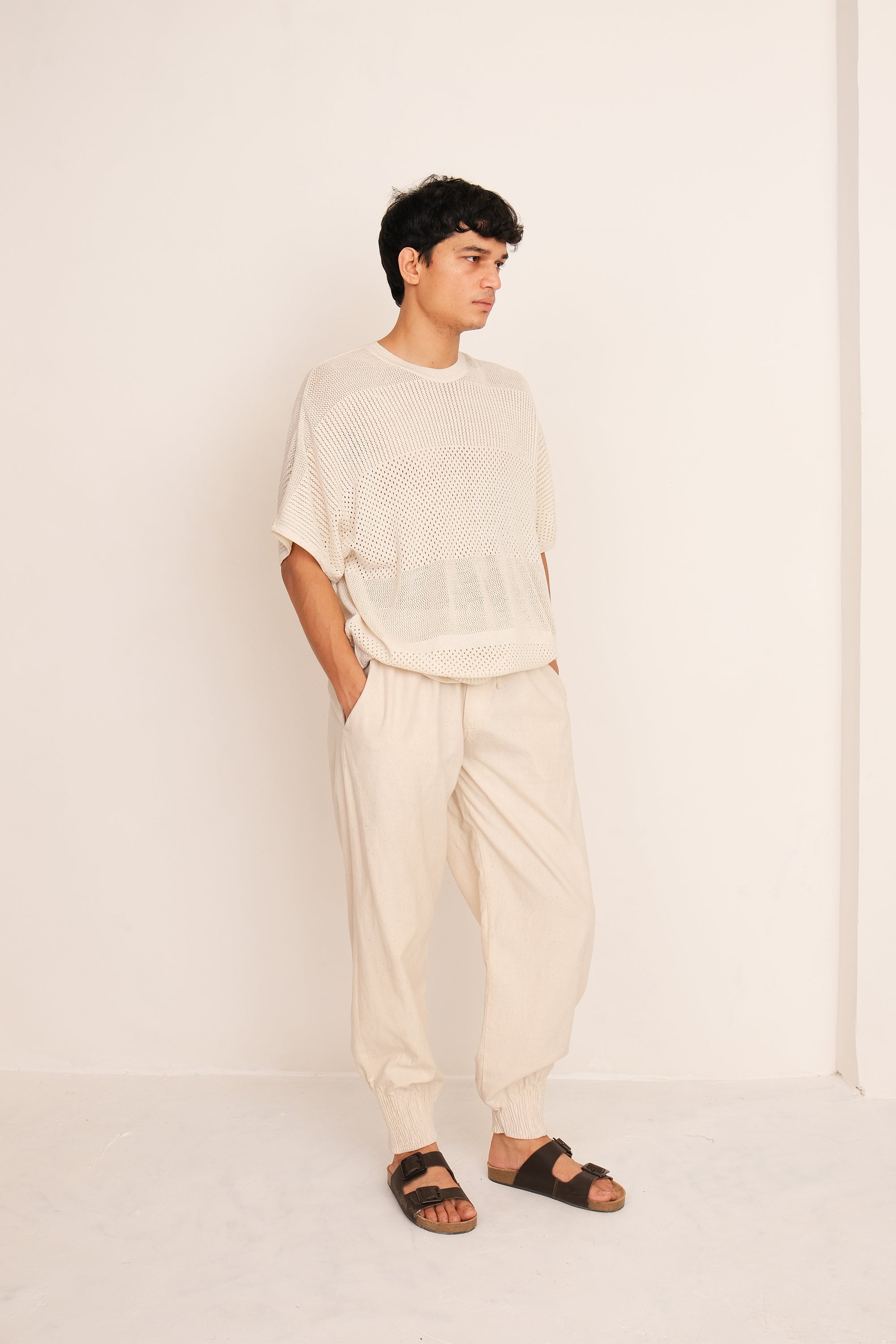 Undyed Cotton Knitted T-Shirt