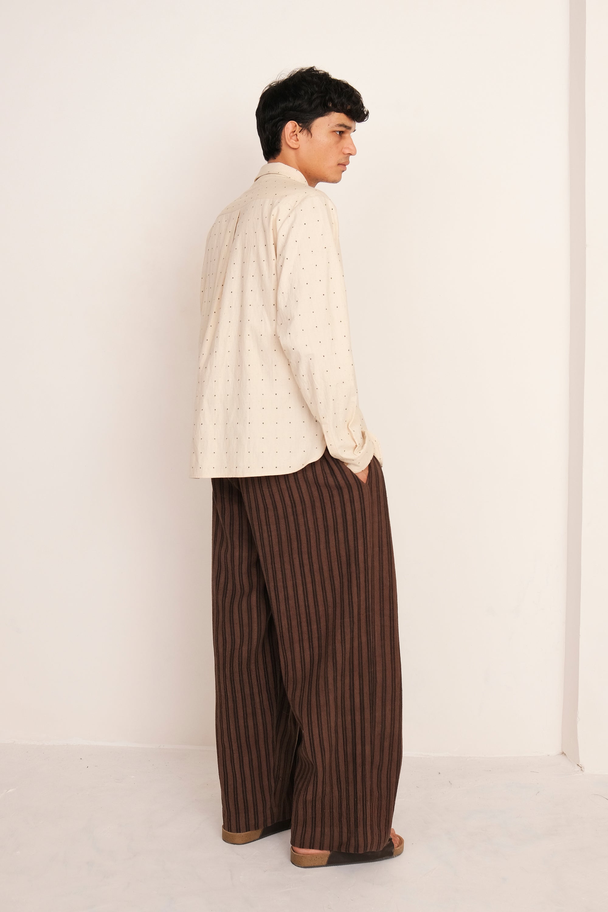 Ecru Fine Cotton Tangaliya Unisex Shirt