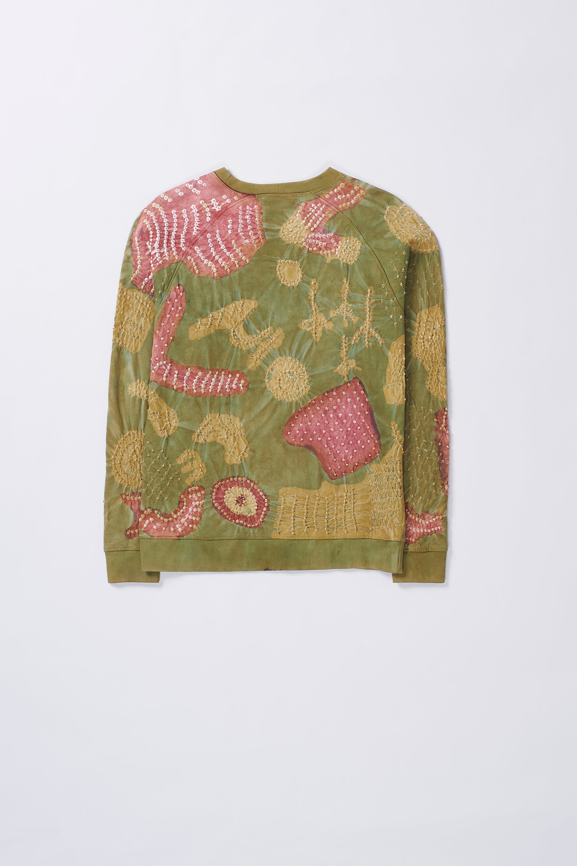 MULTICOLOUR HANDPAINTED SWEATSHIRT CRAFTED WITH BANDHANI