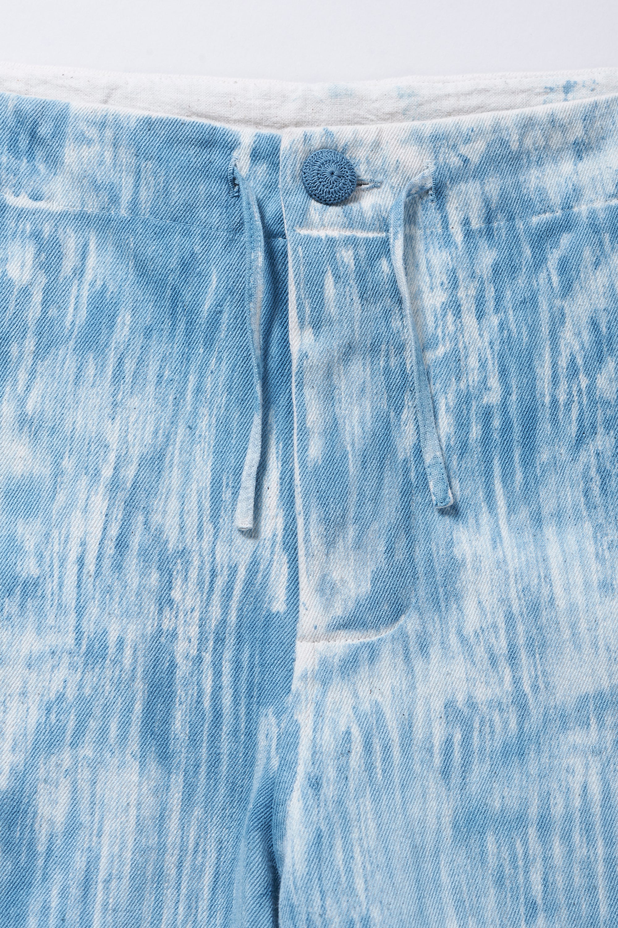 STRAIGHT FIT INDIGO BRUSHED TROUSERS