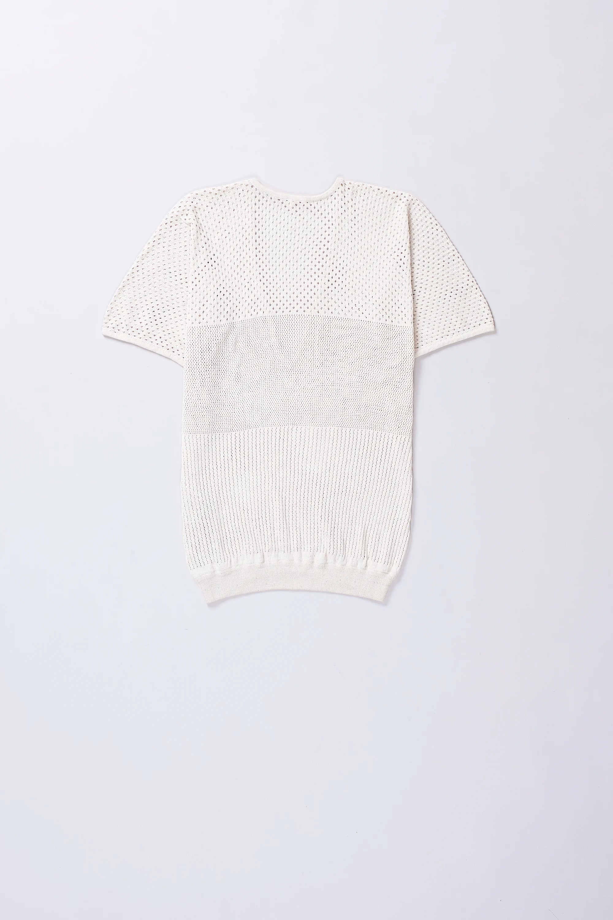 Women Plunge Neck Ecru T-Shirt