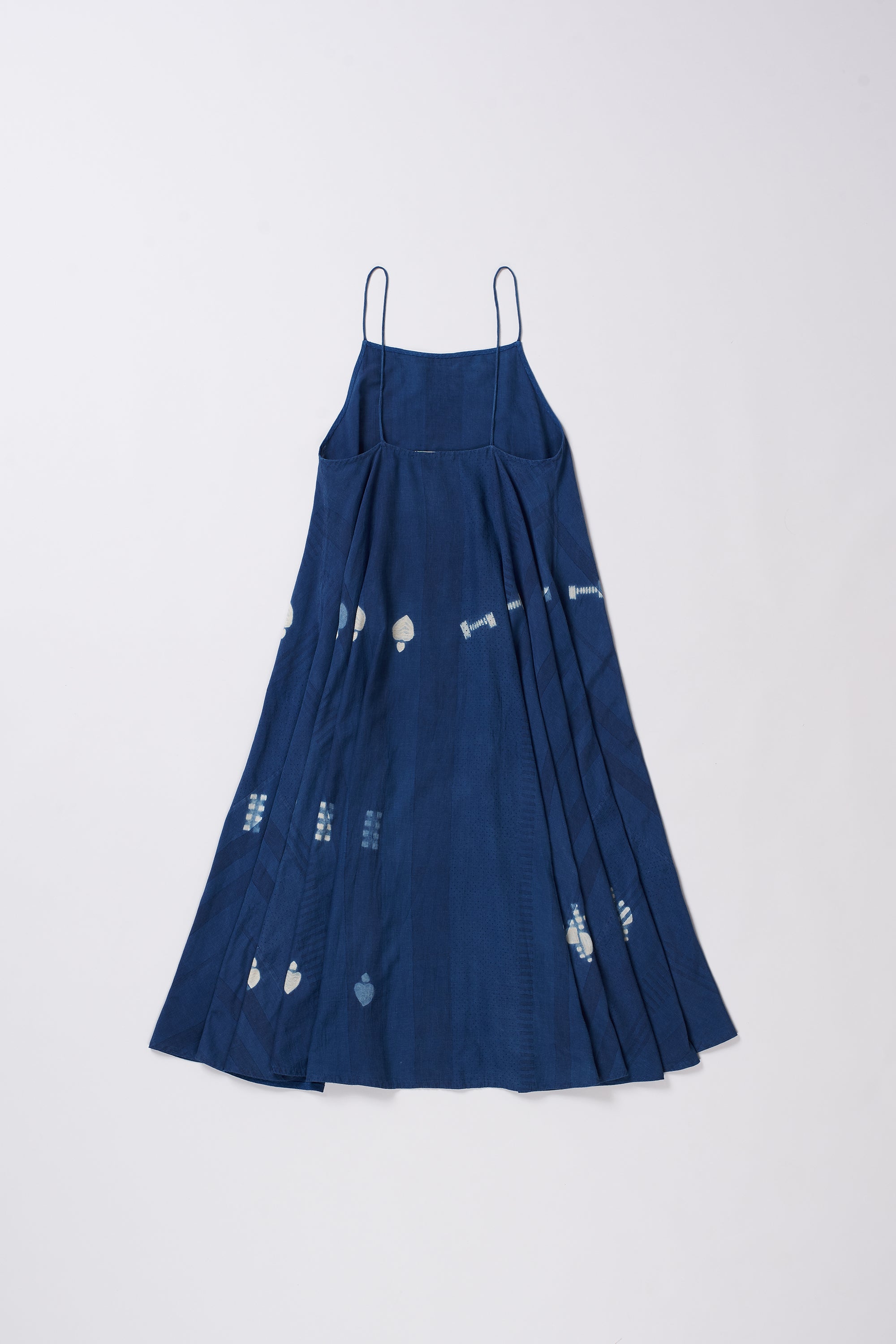 MEDIUM INDIGO SHIBORI STRAPPY DRESS