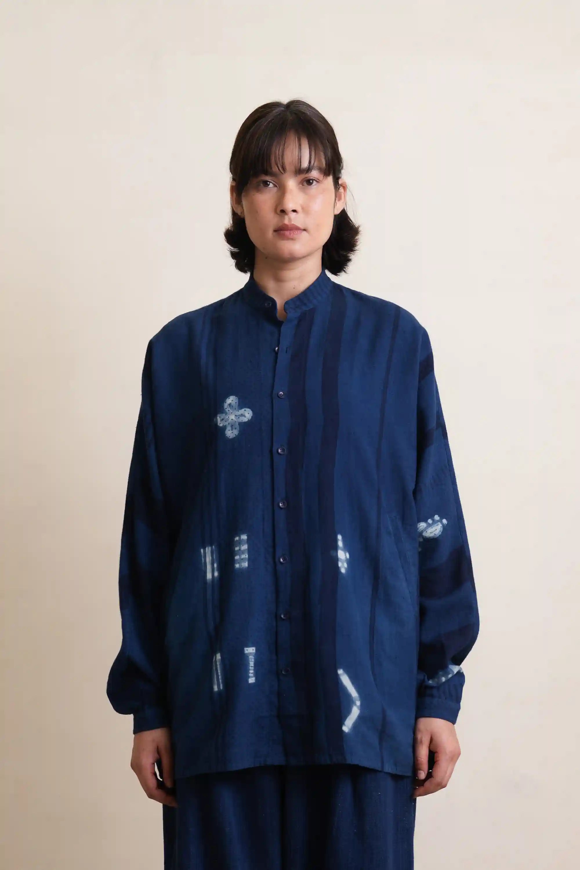 Detailed Nmacca Shirt in Medium Indigo