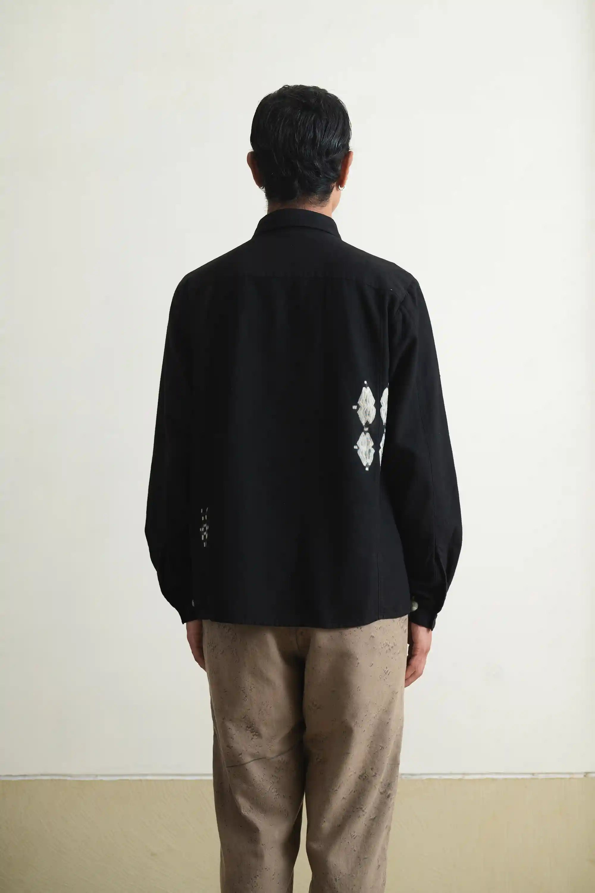 Black Pan Shibori Shirt