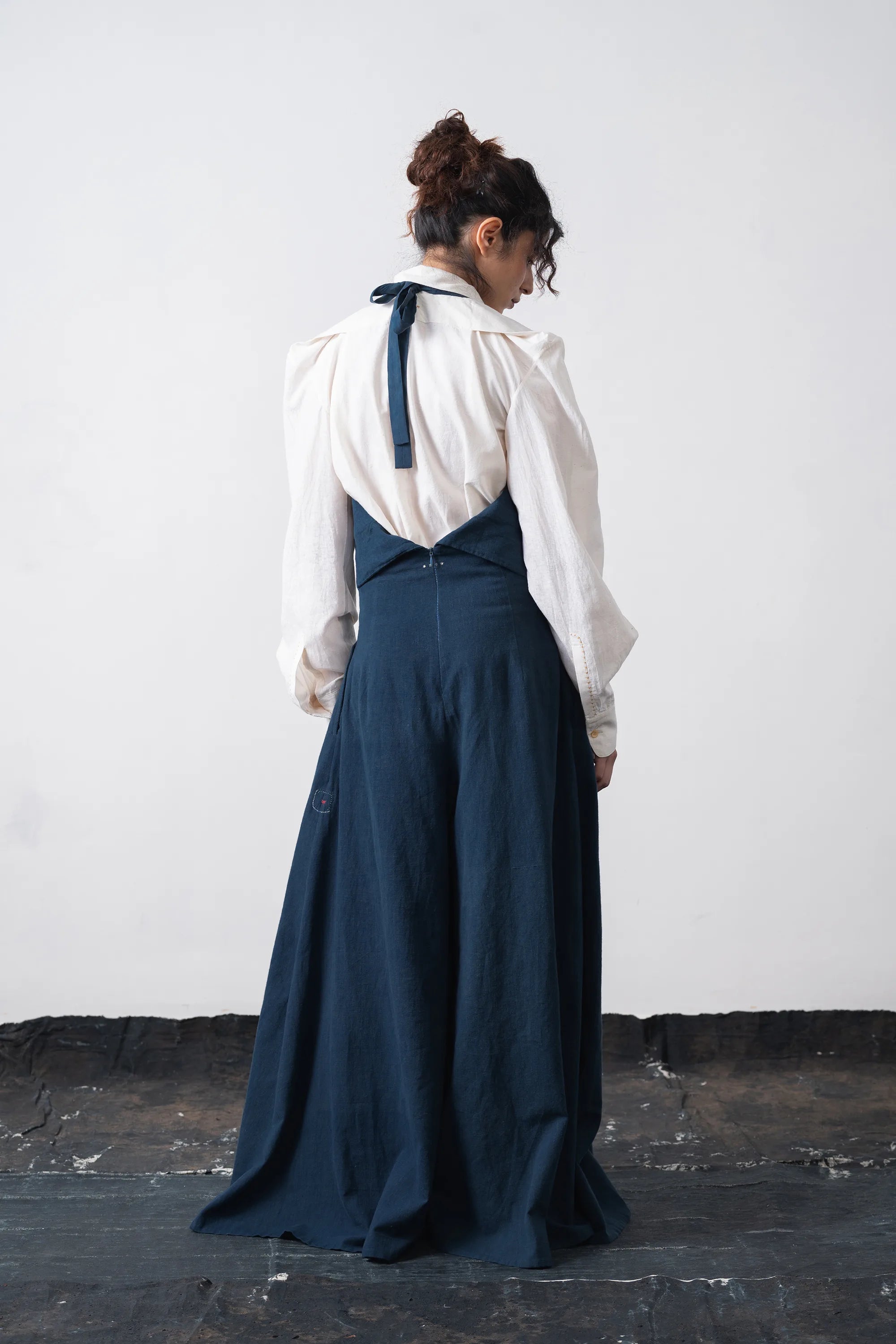 Halter Neck Jumpsuit in Space Blue