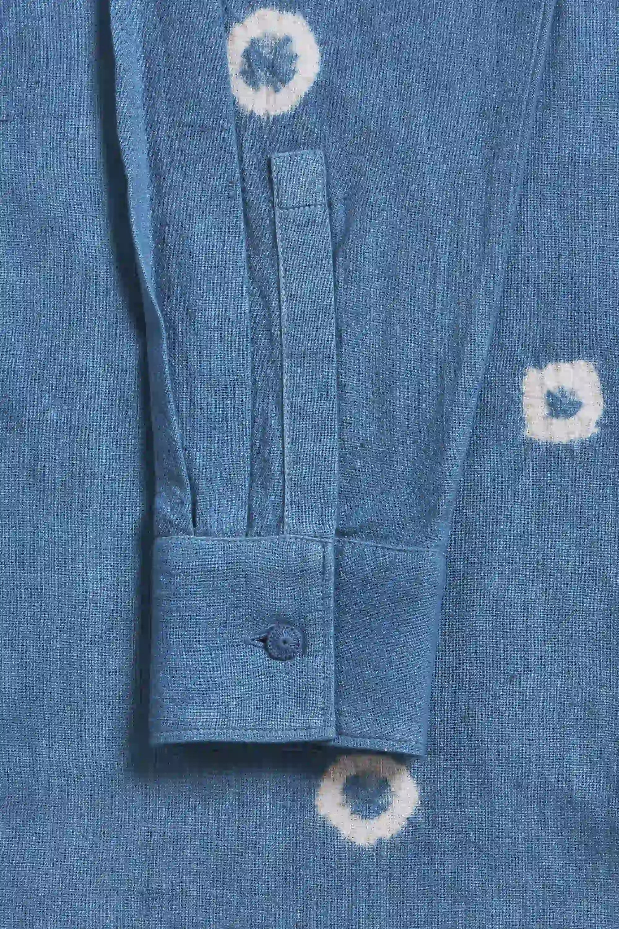 Fabric close-up with bandhani work