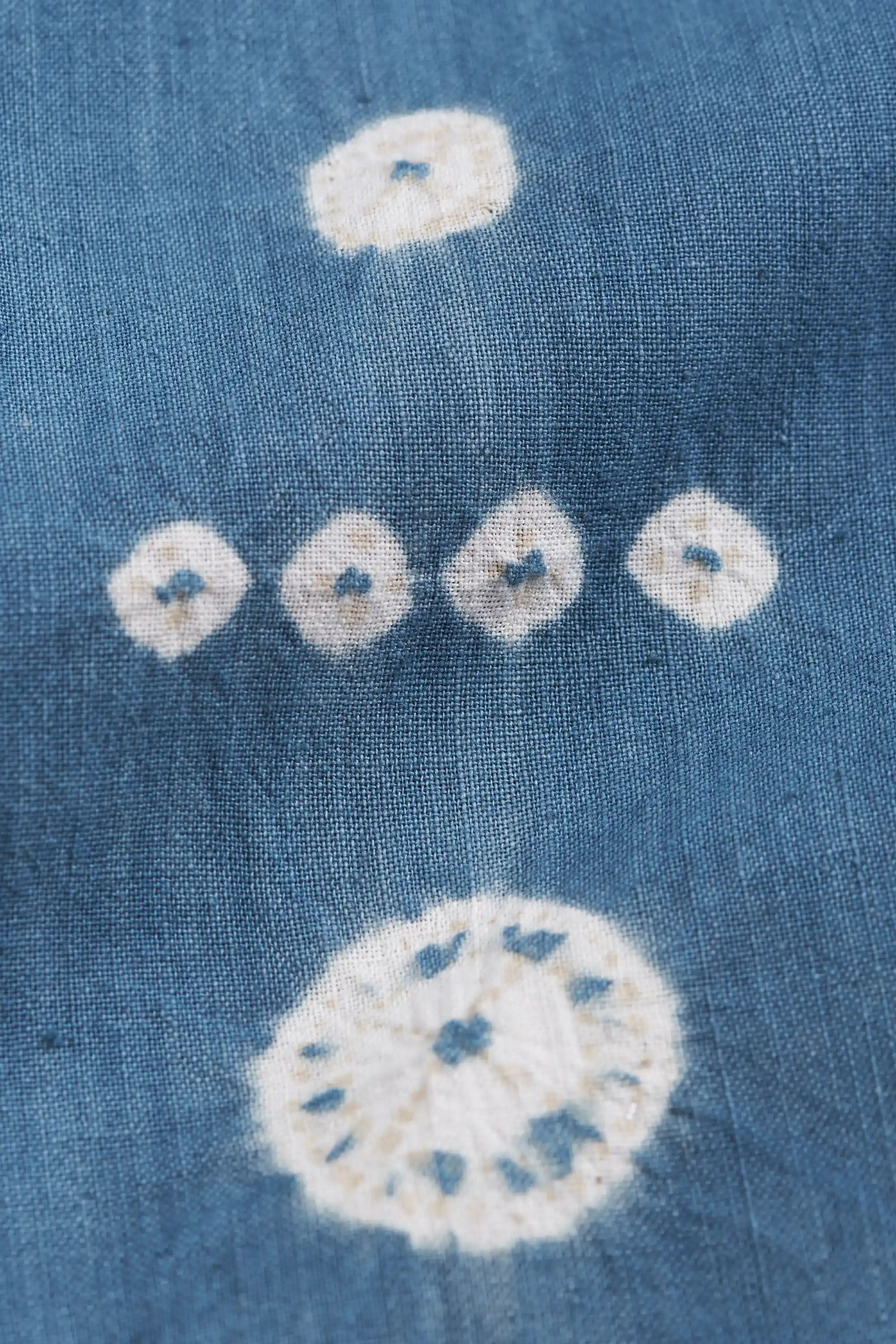Fabric close-up with hand shibori
