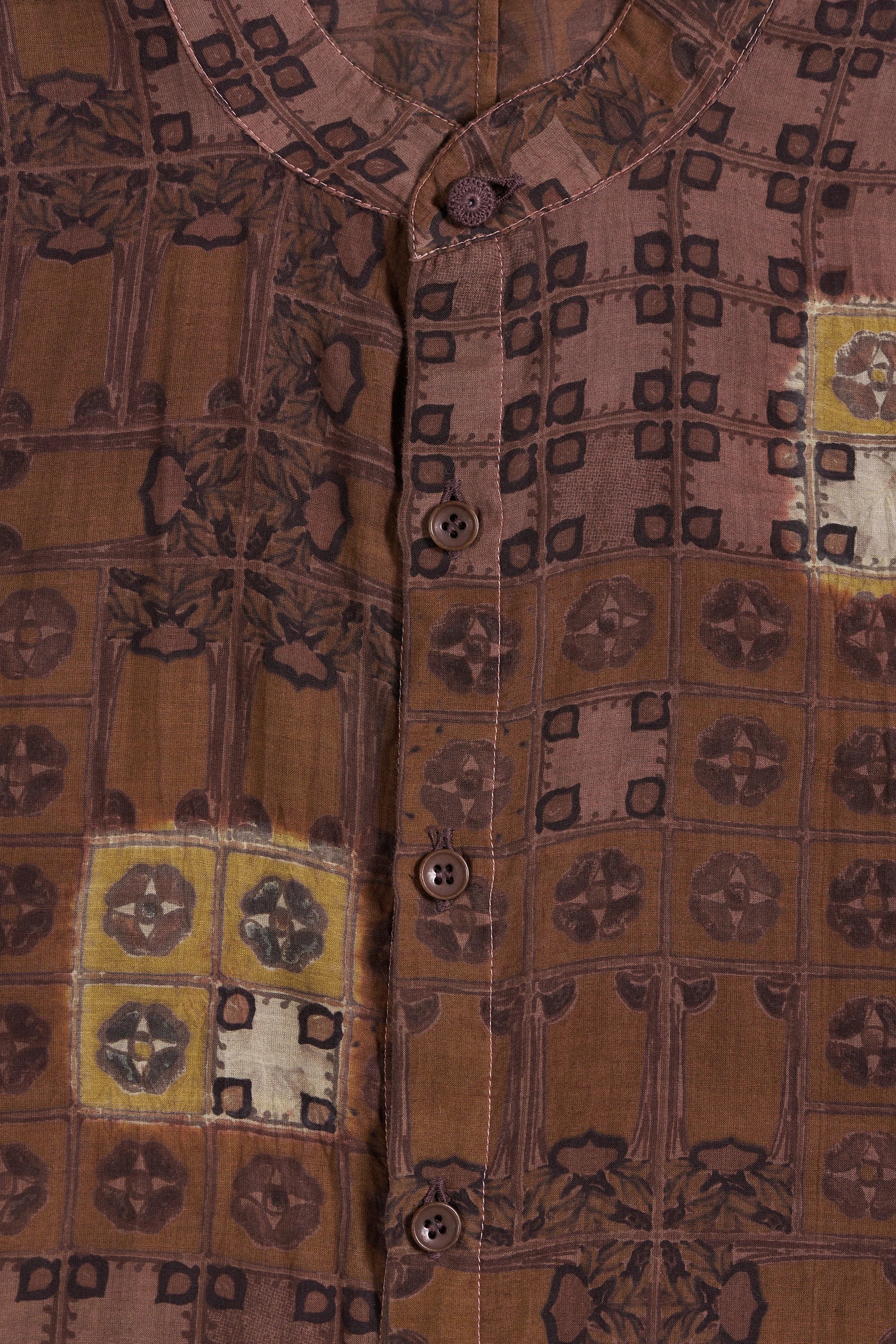 Kimono Sleeve Burnt Umber Shirt