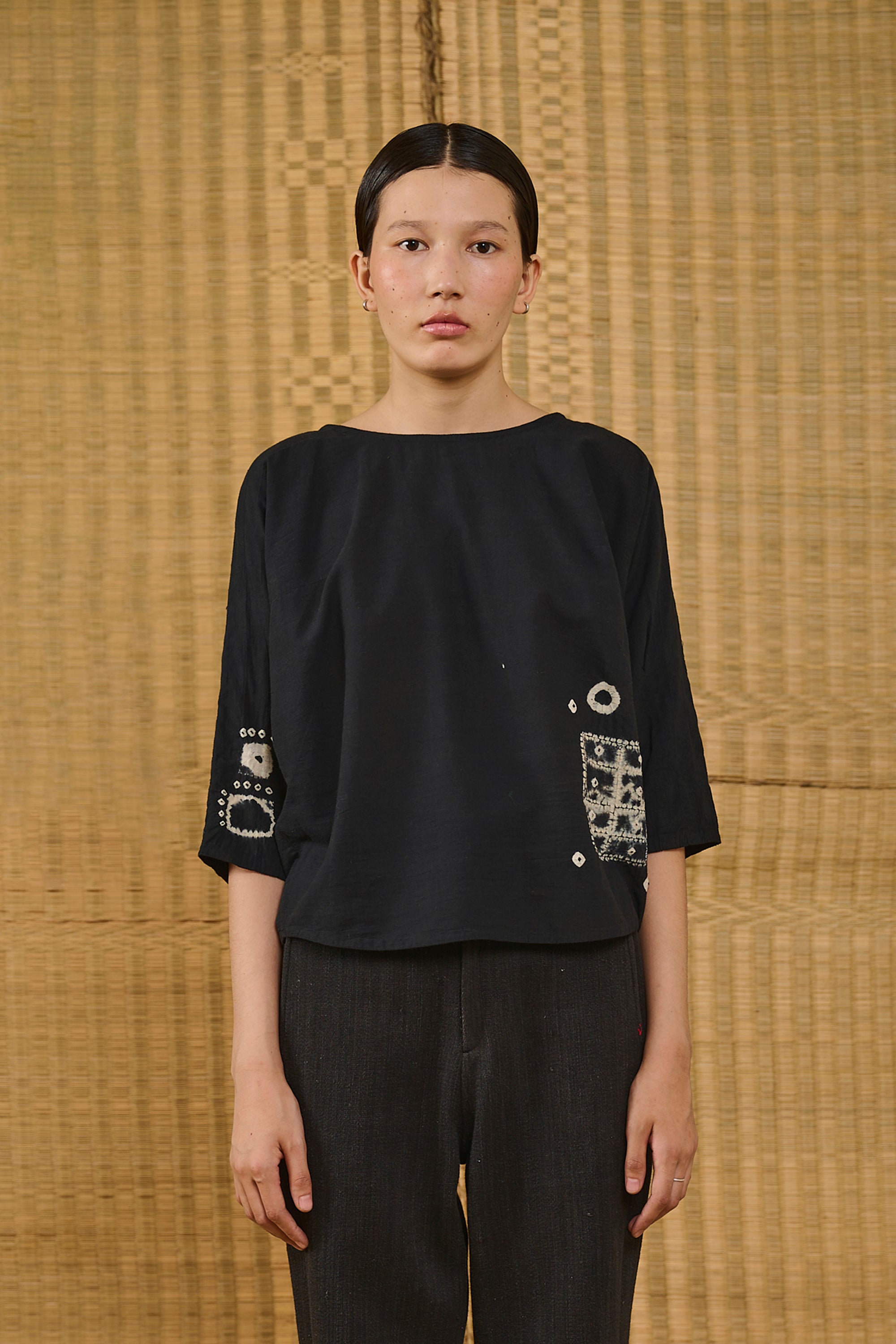 SHIBORI KIMONO SLEEVE TOP