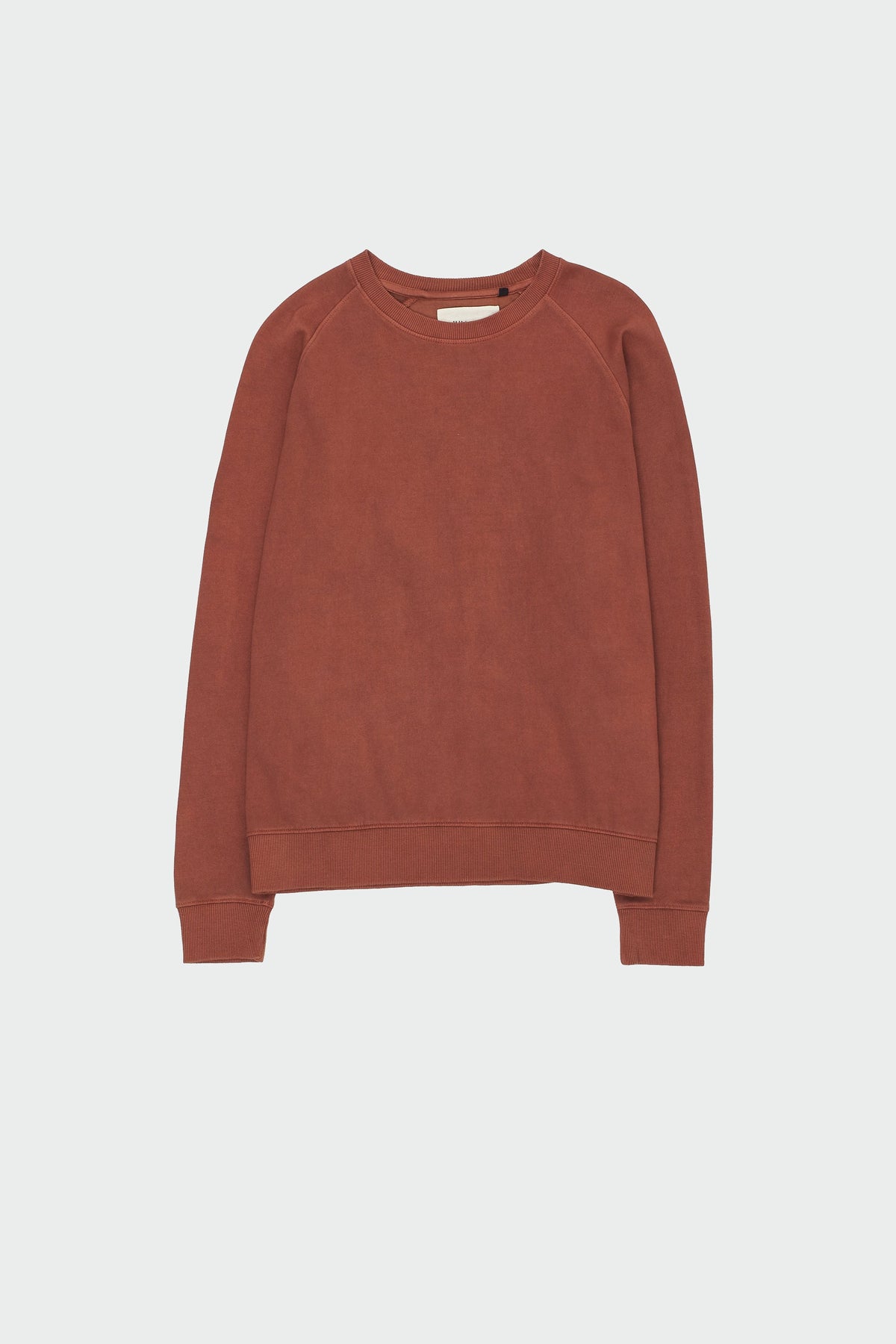 Solid Unisex Organic Cotton Sweatshirt in Brick Red