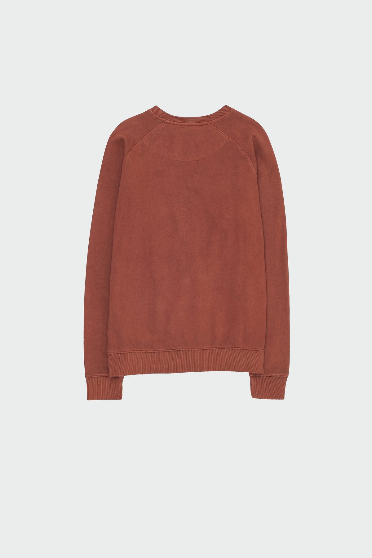 Solid Unisex Organic Cotton Sweatshirt in Brick Red