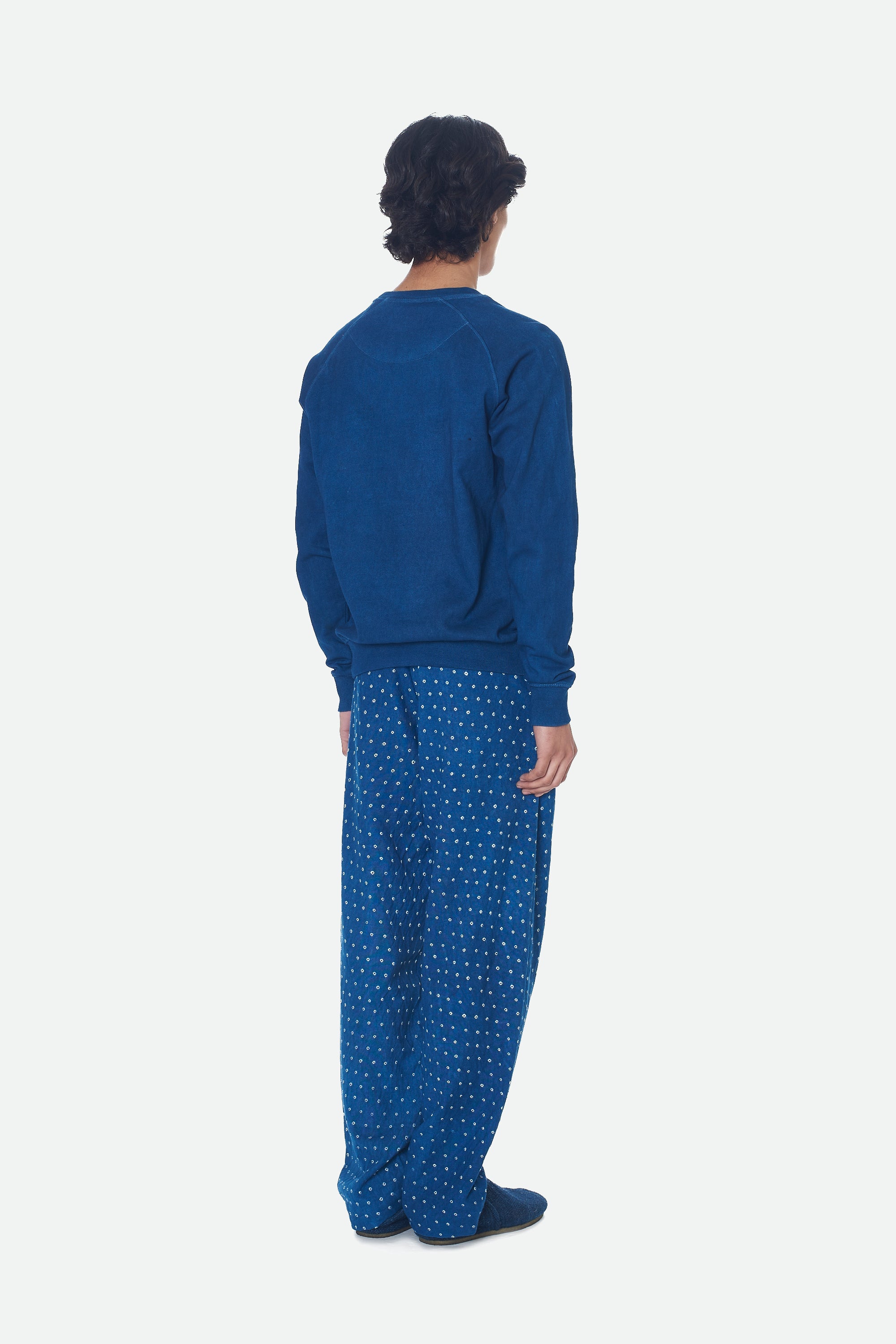 Medium Indigo Solid Organic Cotton Sweatshirt