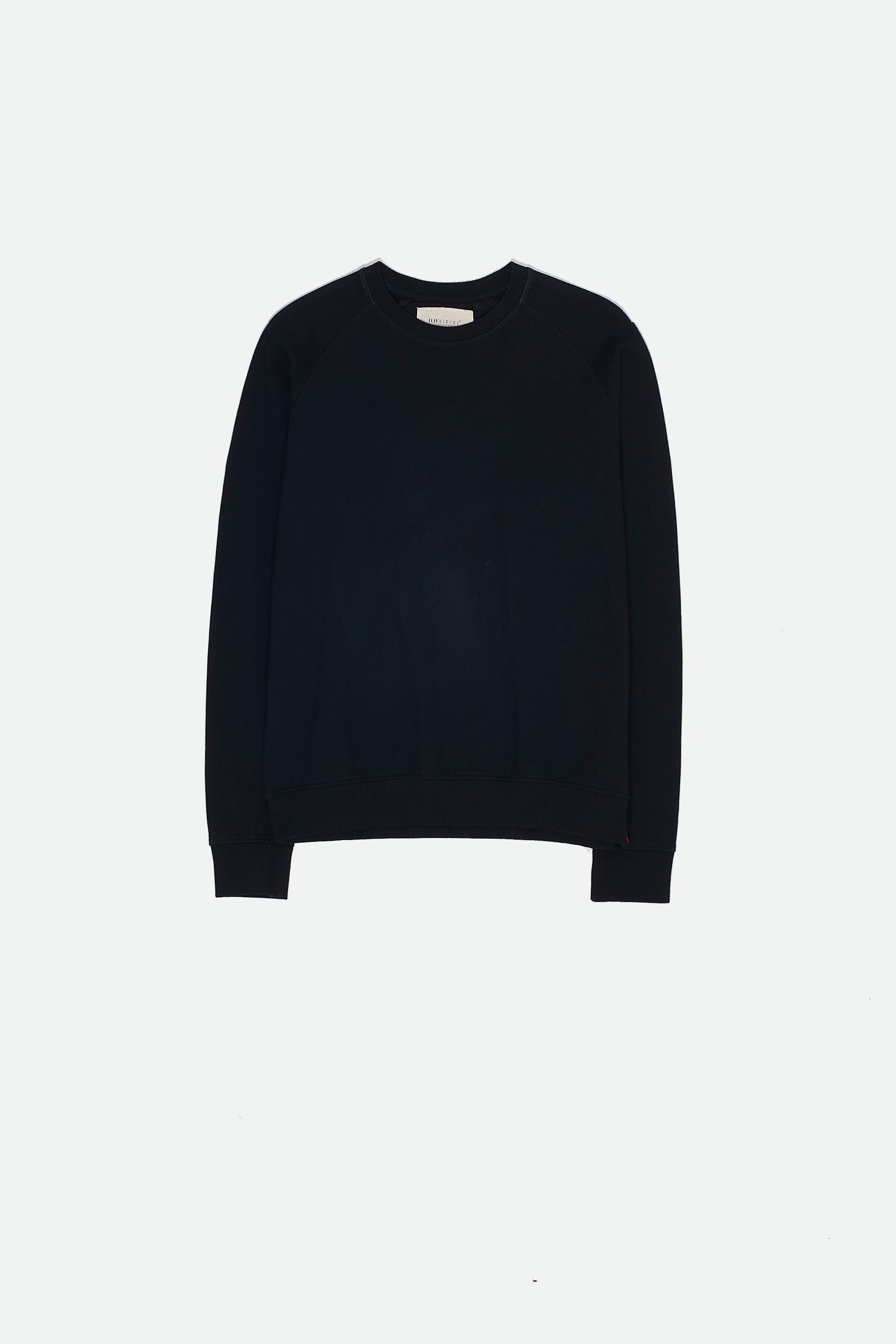 Black Solid Ungendered Organic Cotton Sweatshirt L