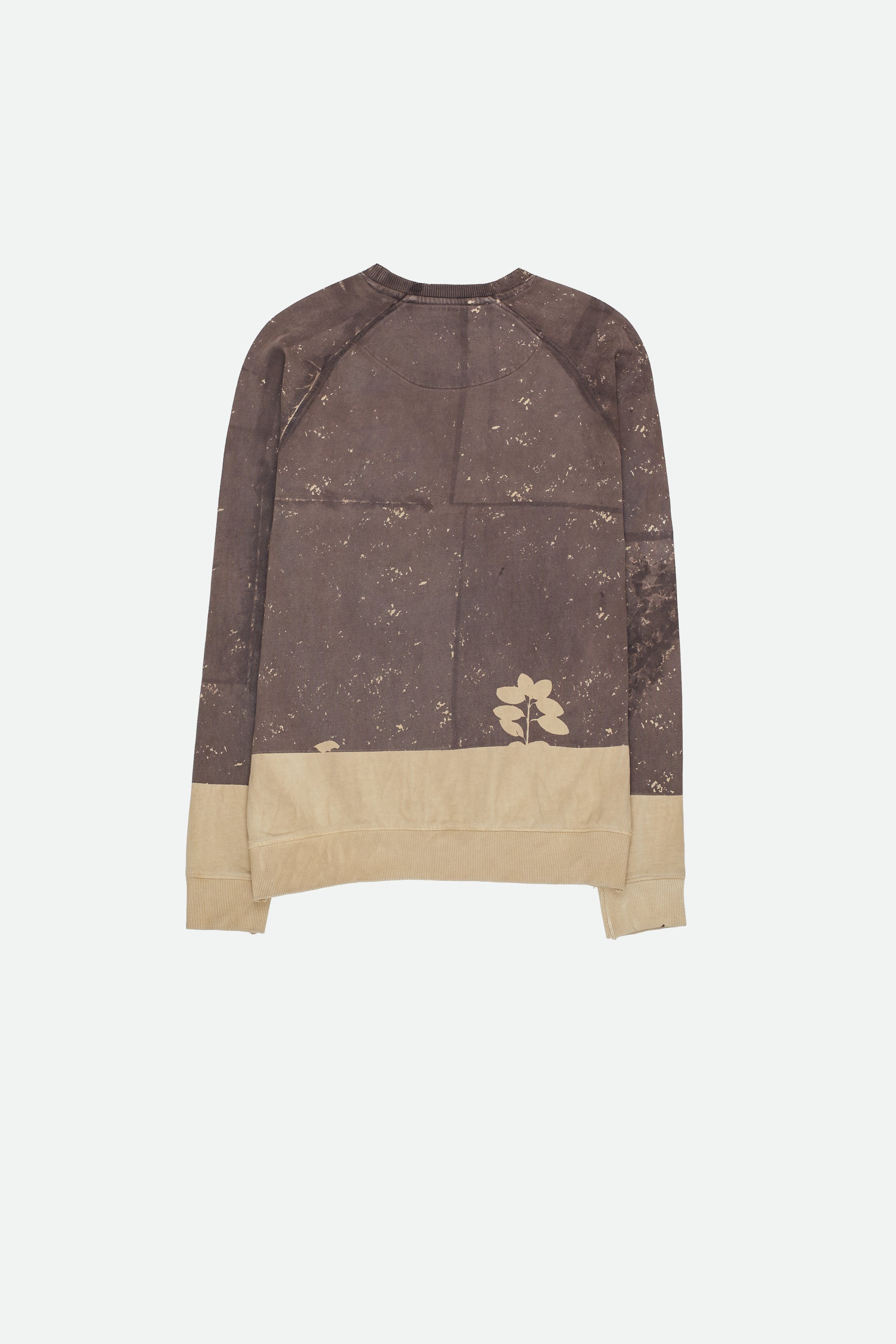 Charcoal Colour Blocked Screen Printed Elemental Sweatshirt