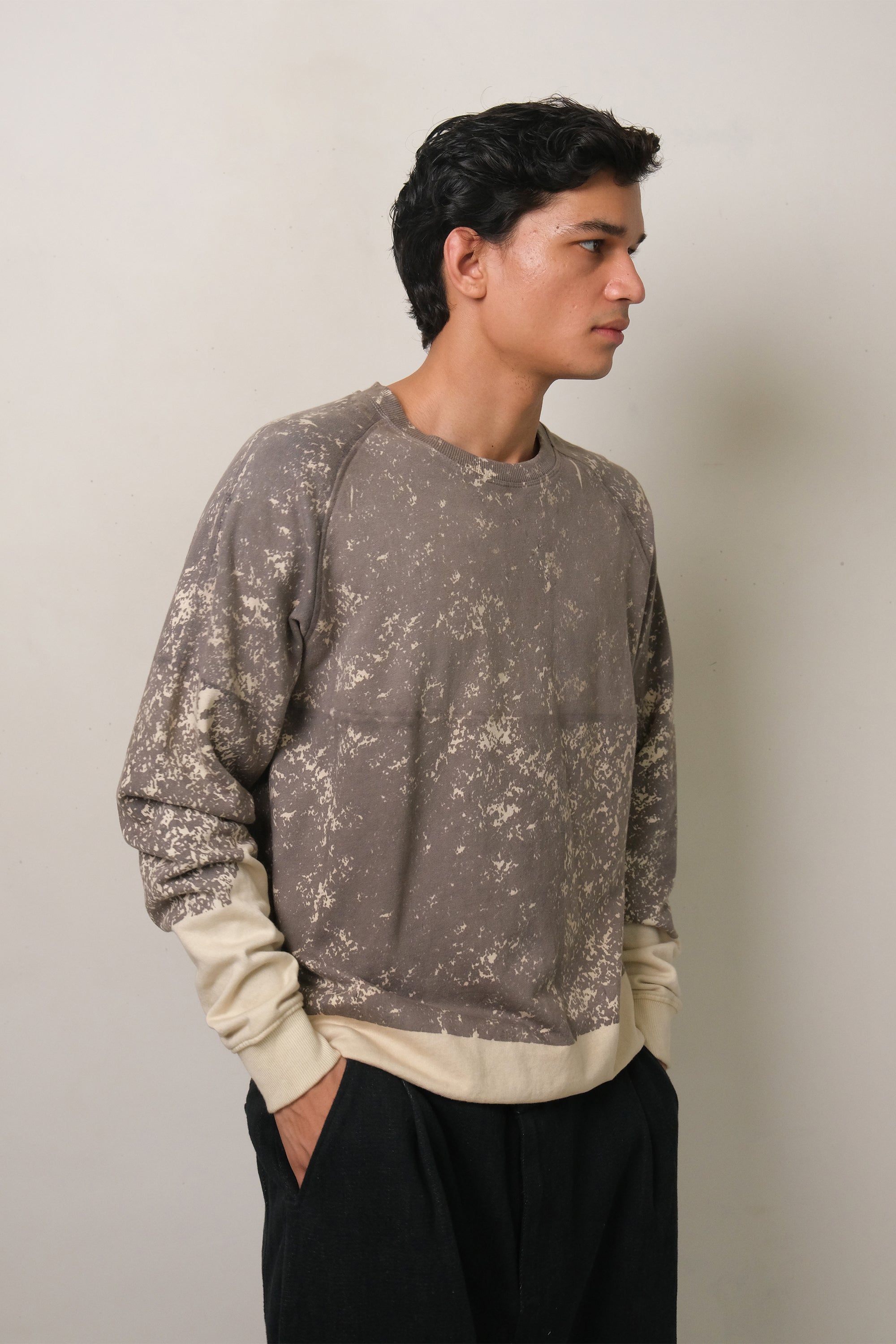 Charcoal Screen Printed Sweatshirt