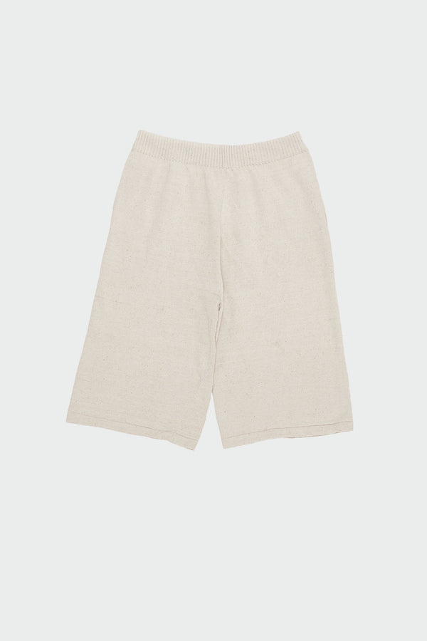 UNISEX UNDYED PAIR OF KNITTED COTTON SHORTS