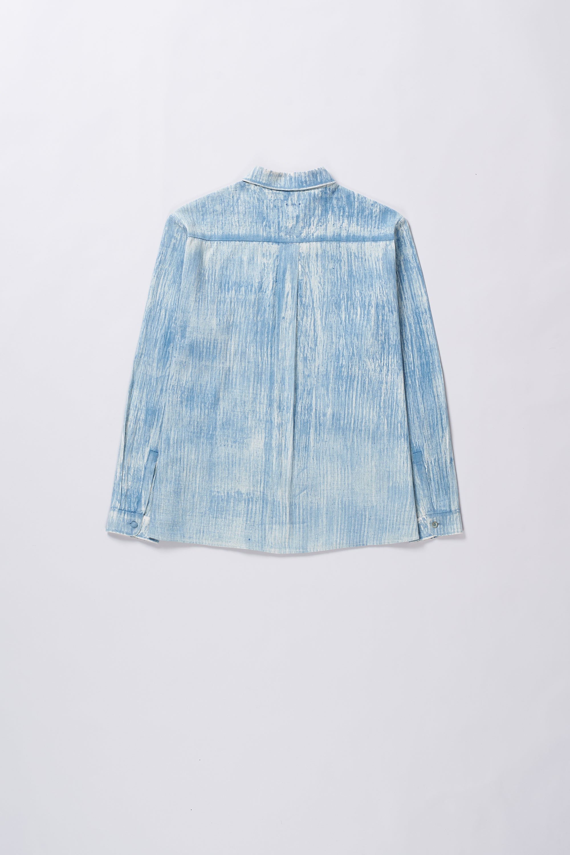 Indigo cotton full-sleeves shirt